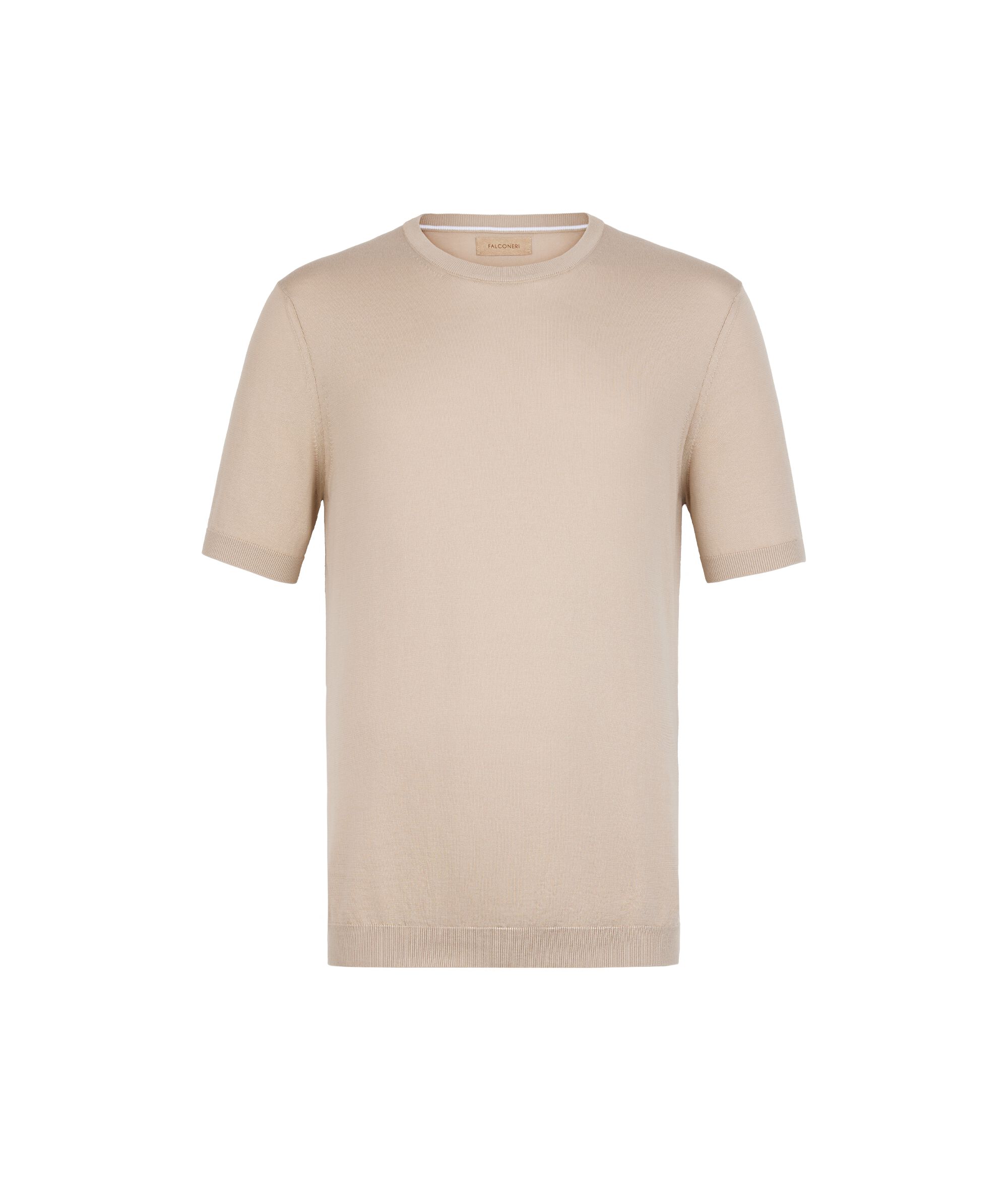Camiseta con cuello redondo y manga corta de algodón Fresh
