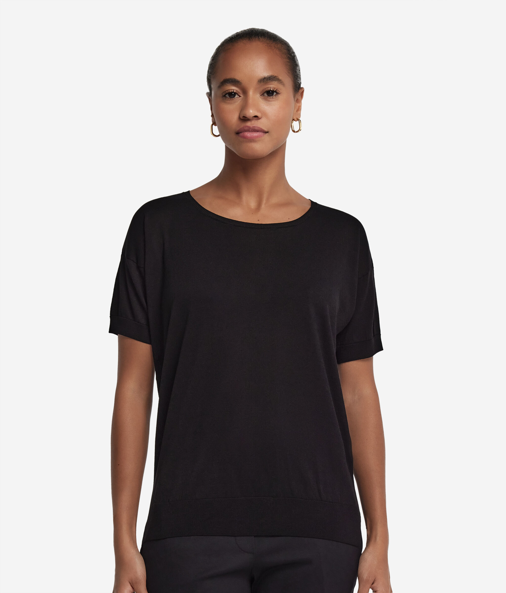 Silk and Cotton Round-Neck Jumper