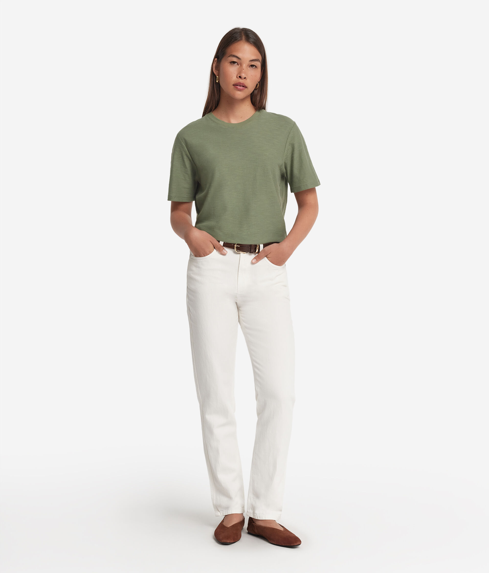 Short-Sleeved Round-Neck Cotton T-Shirt