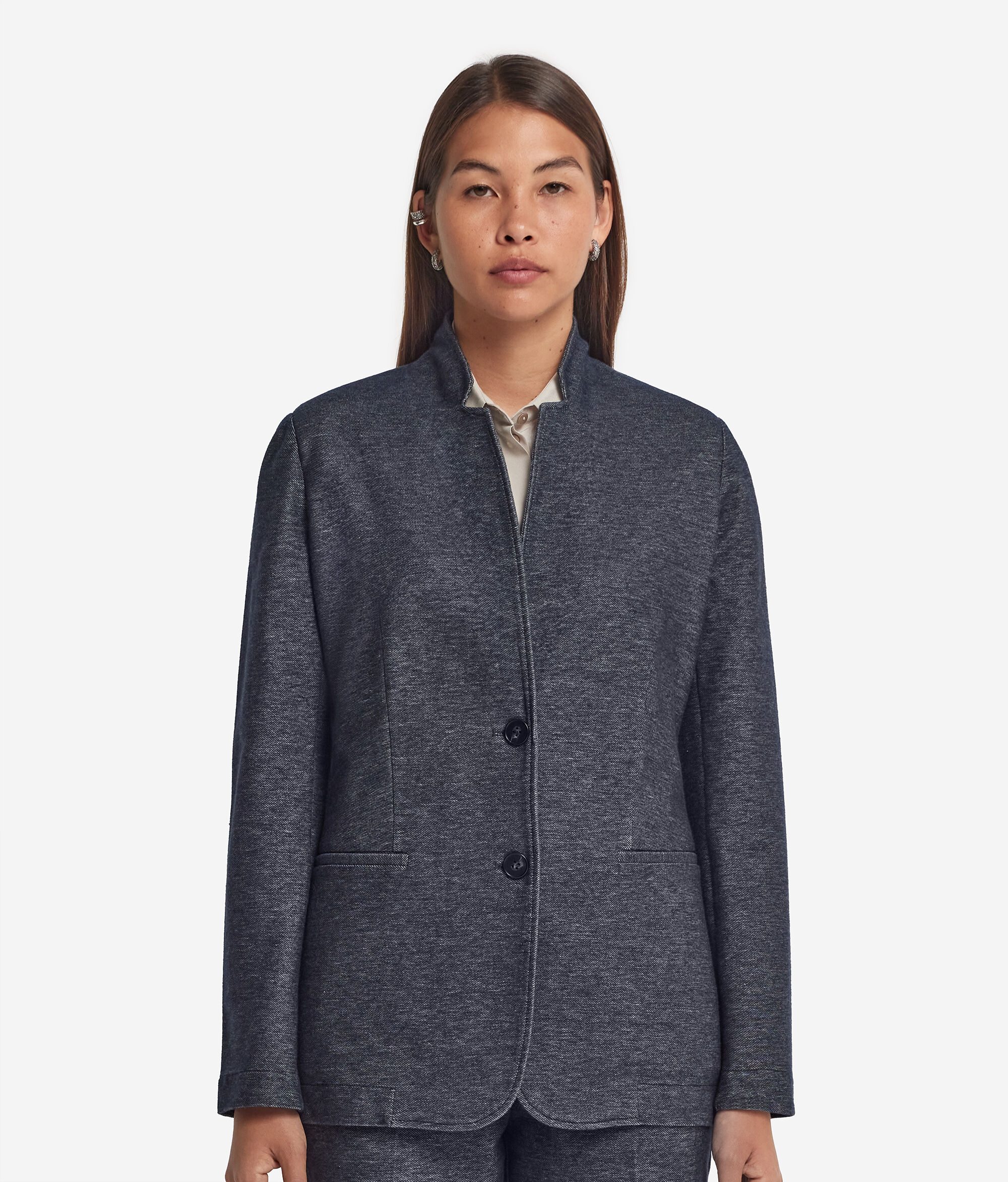Denim Jersey Jacket