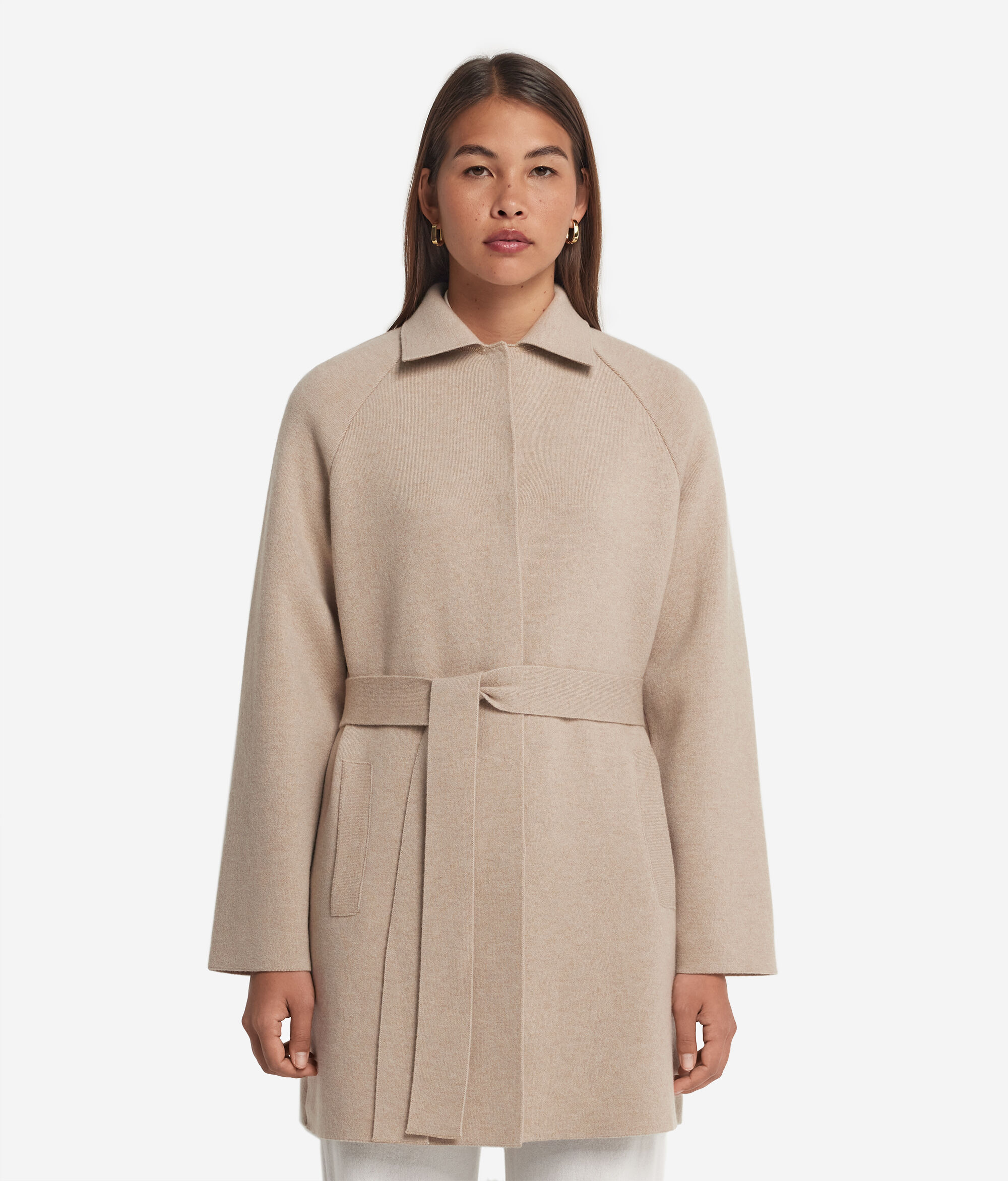 Manteau en cachemire ultra-doux à col