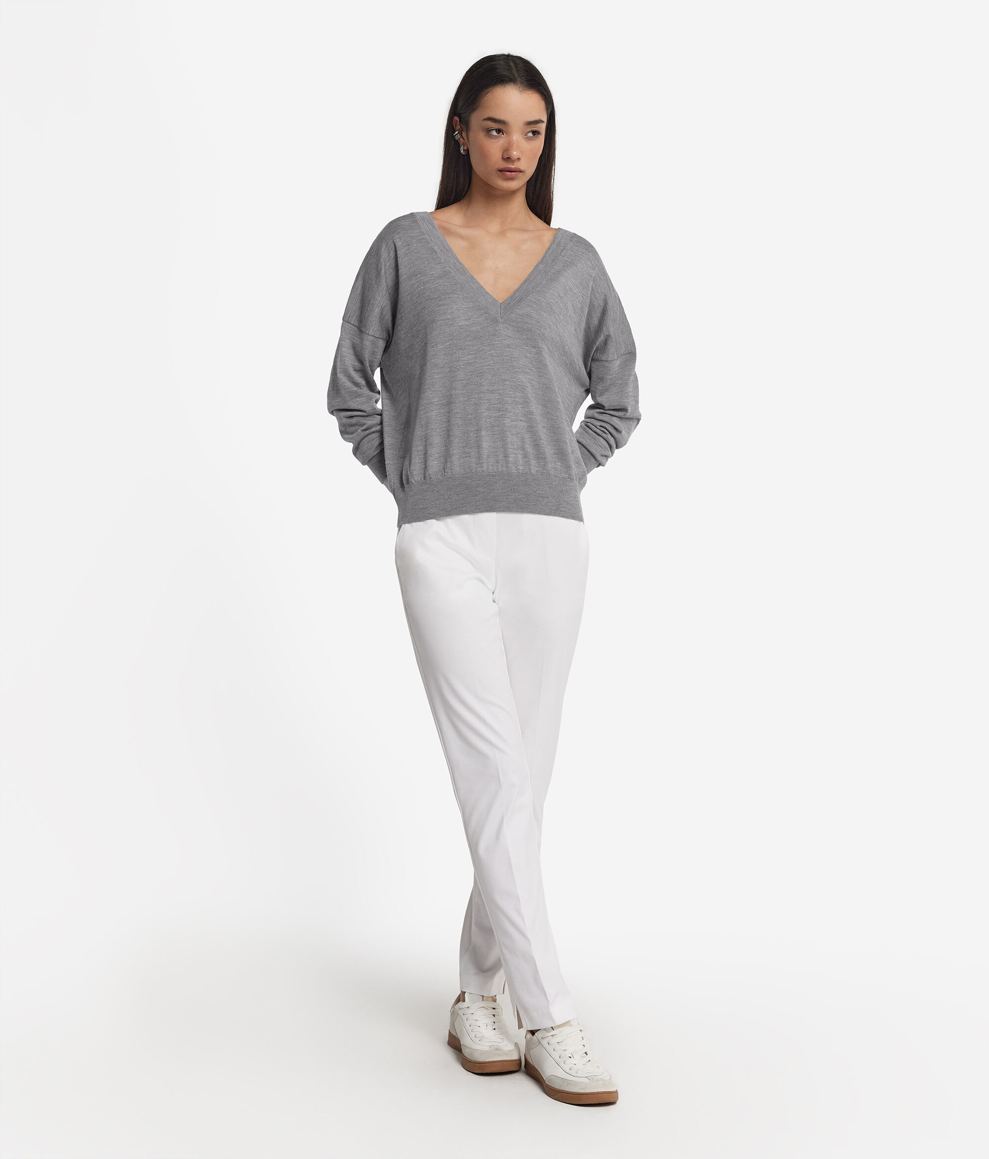 Ultrafine Cashmere Double V-Neck Jumper