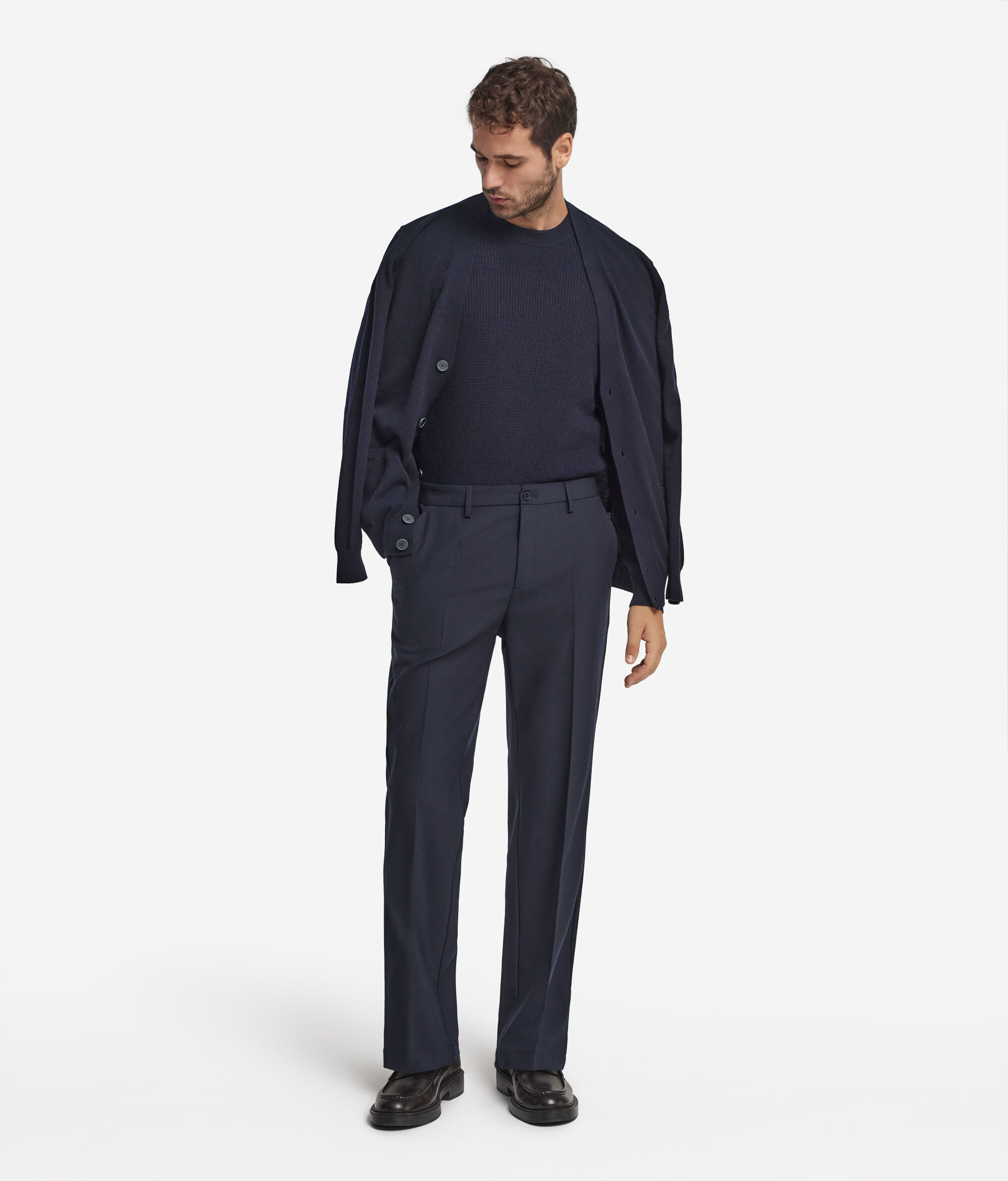 Girocollo punto waffle in Cashmere Ultrasoft