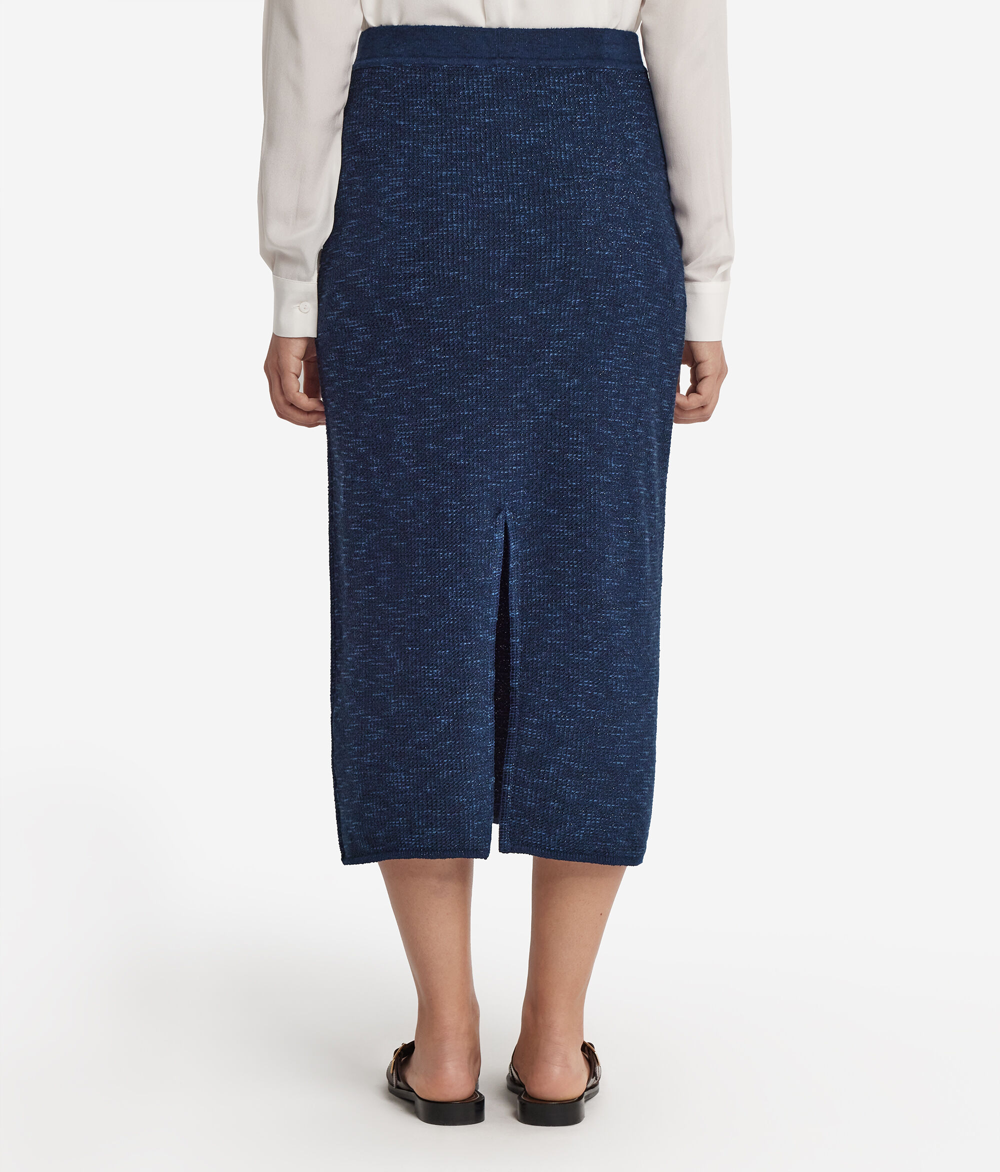 Lamé Midi Skirt