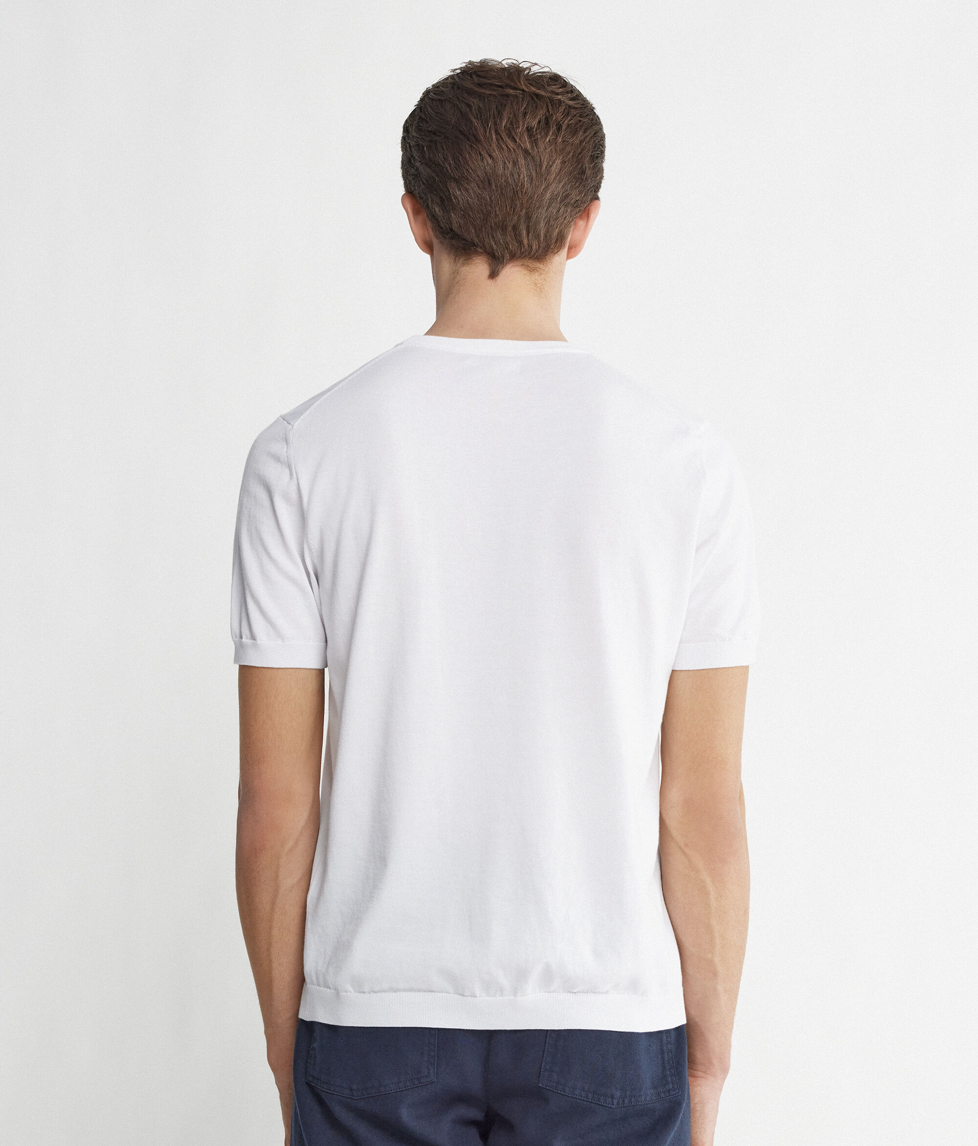 Κοντομάνικο T-Shirt με Στρογγυλή Λαιμόκοψη από Βαμβάκι Fresh