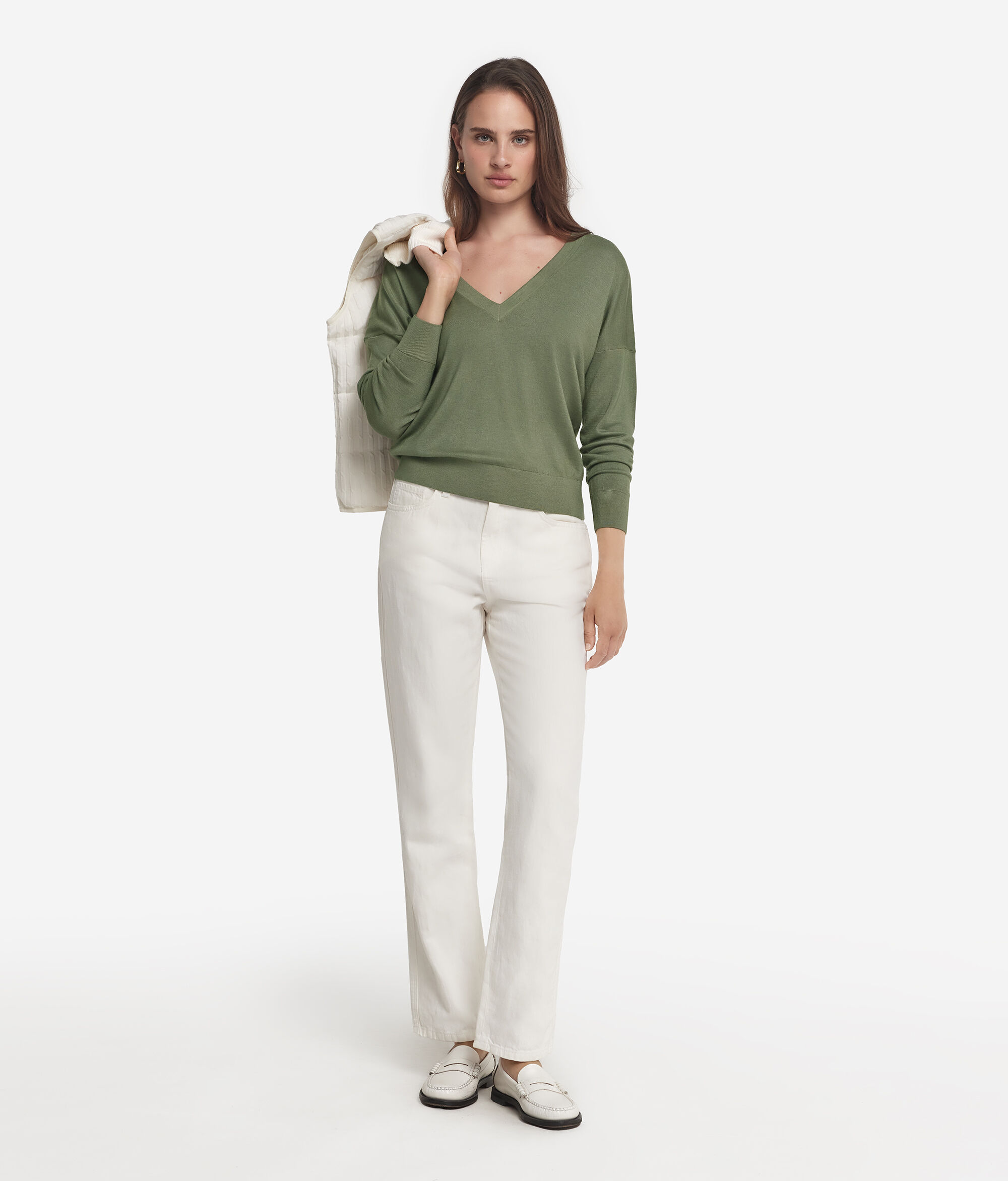 Ultrafine Cashmere Double V-Neck Jumper