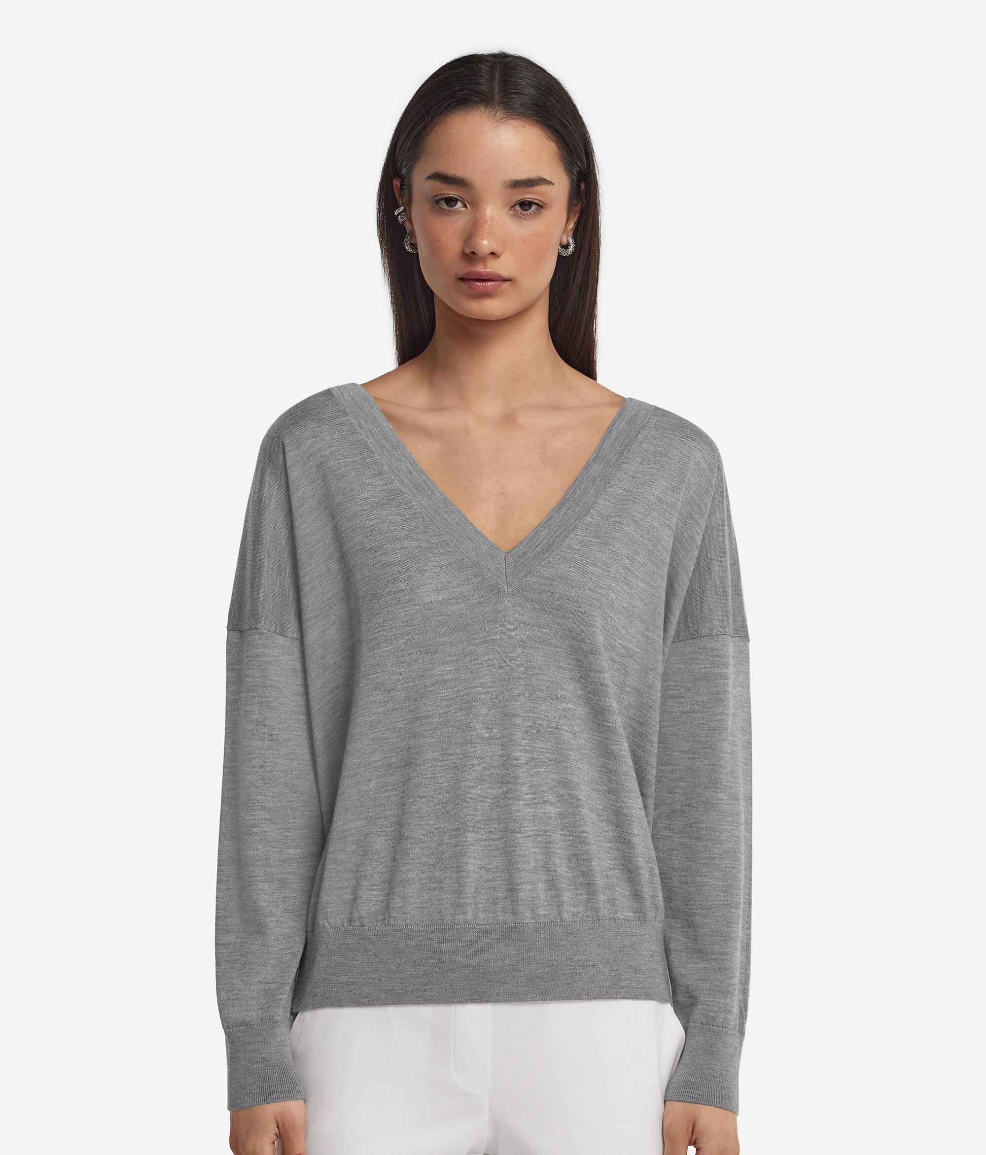 Ultrafine Cashmere Double V-Neck Jumper