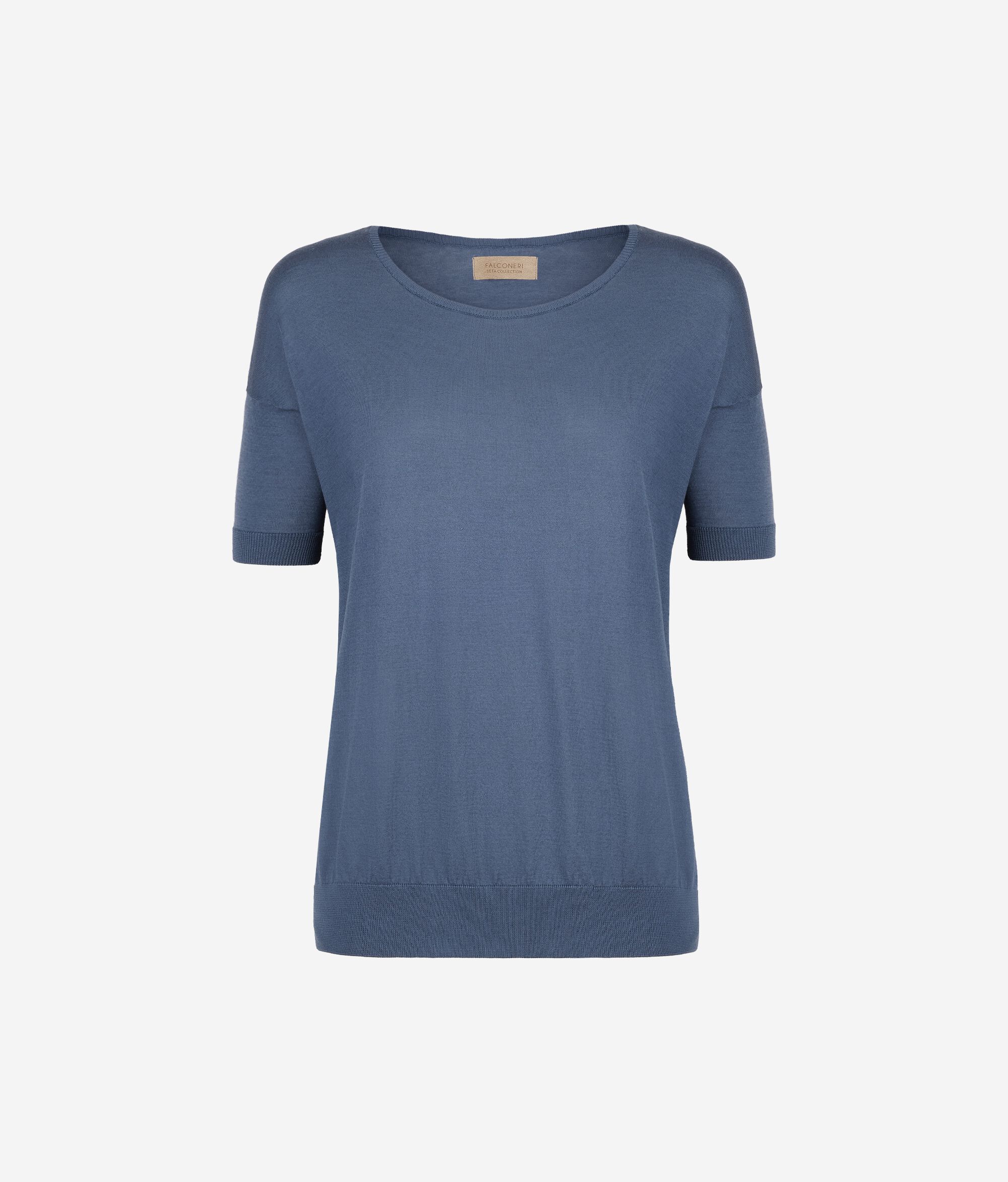 Silk and Cotton Round-Neck Jumper