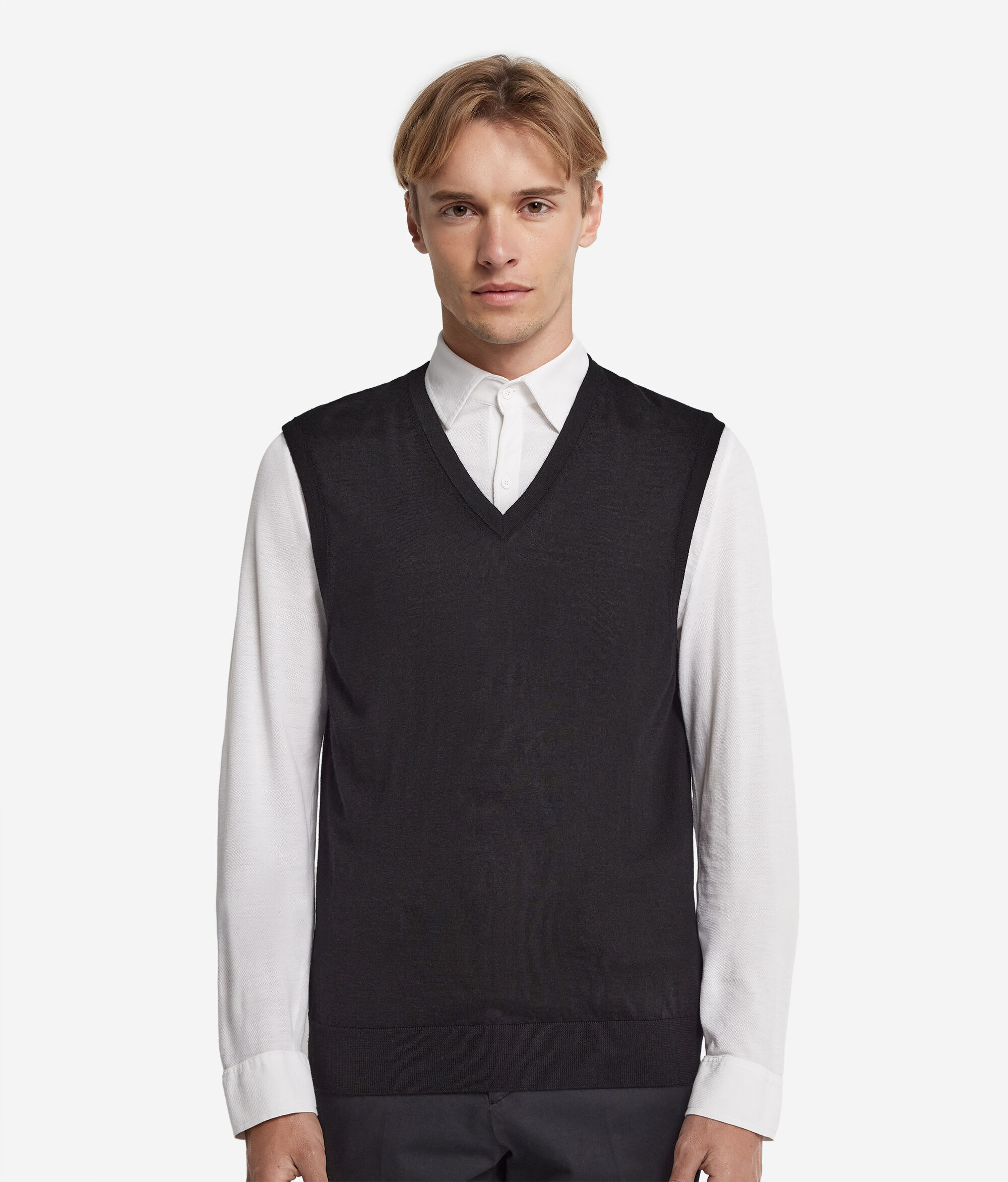 Pull sans manches homme en cachemire ultra-fin