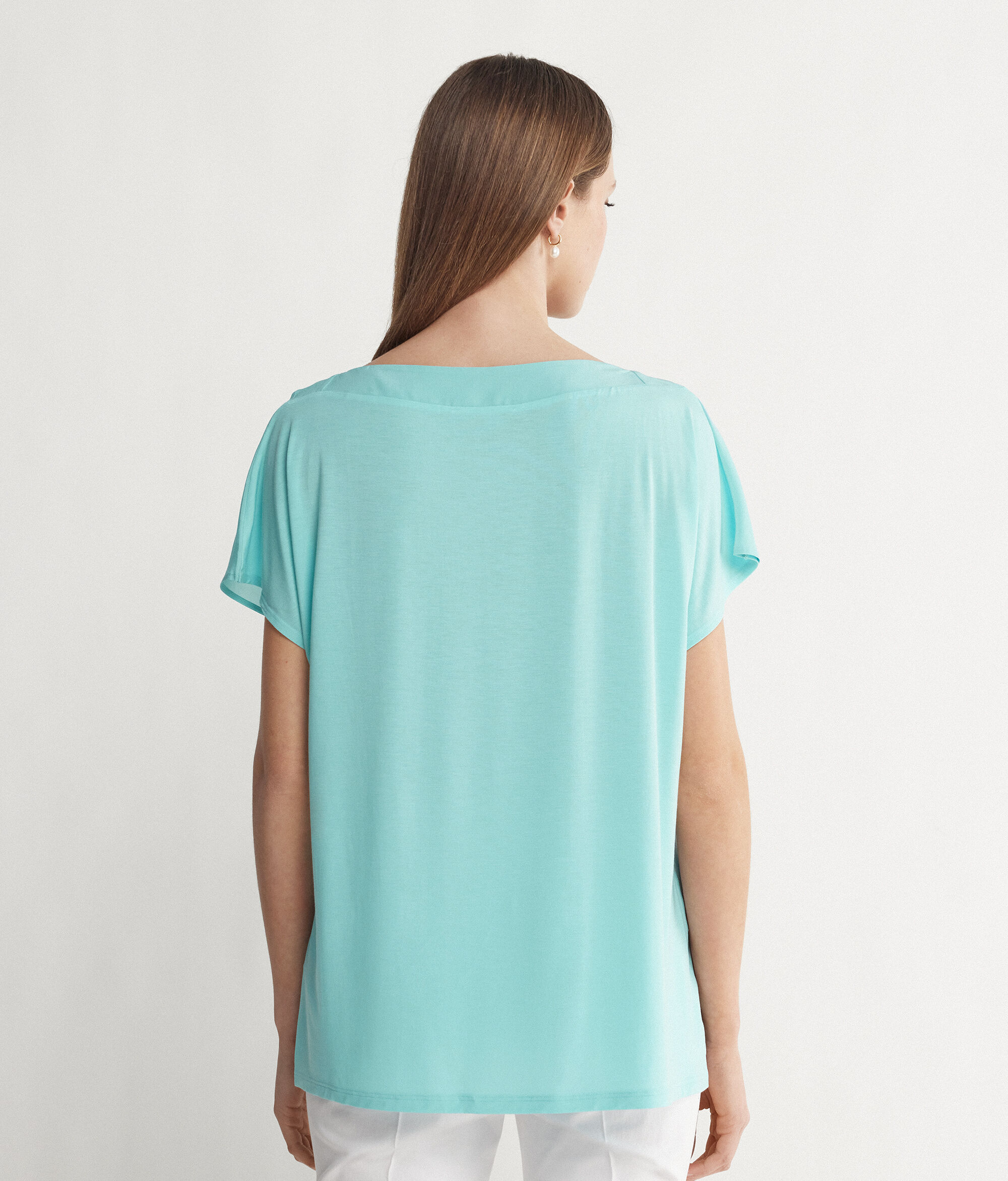Silk and Modal Boat-Neck T-Shirt