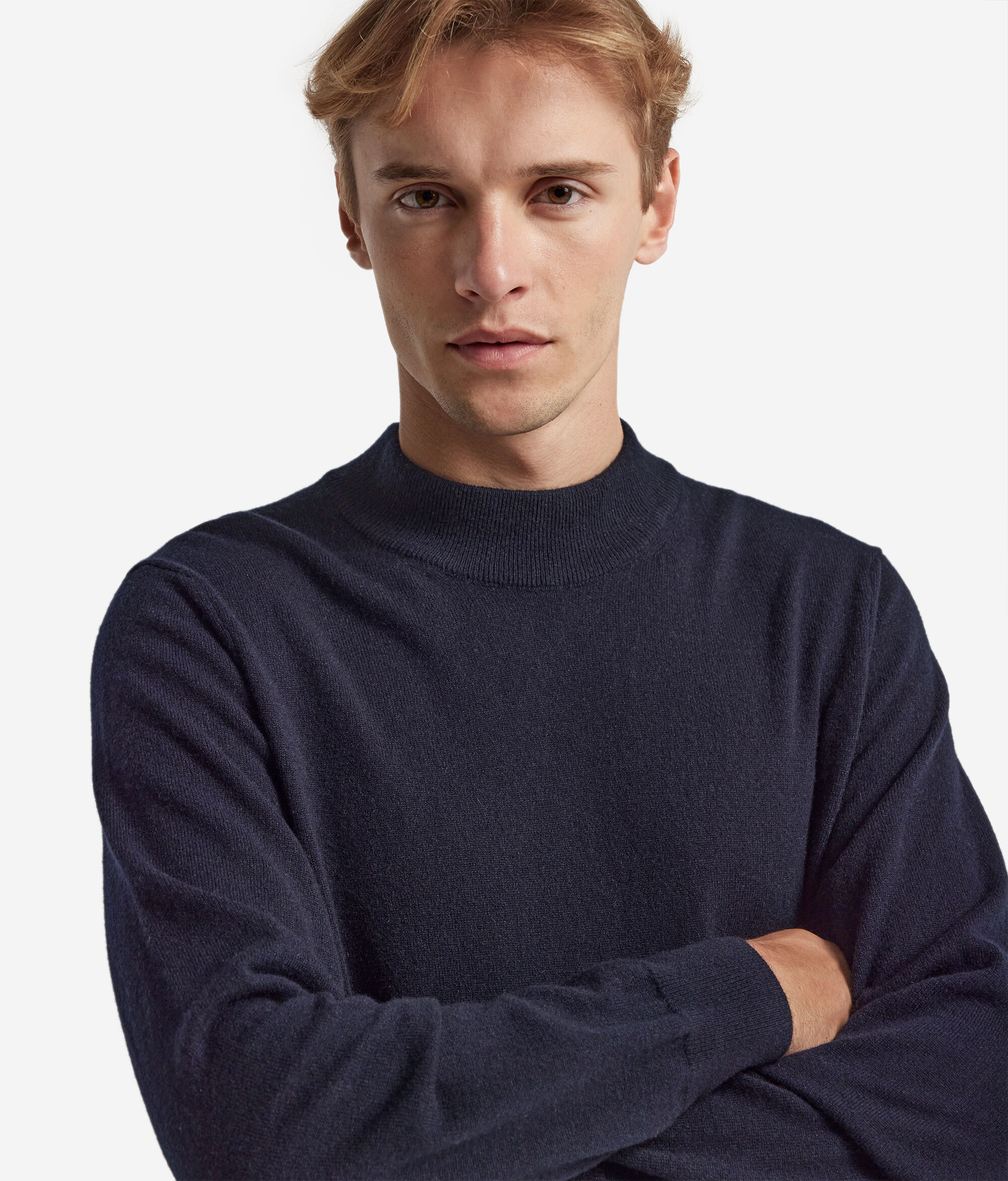 Pull à col montant en cachemire ultra-doux