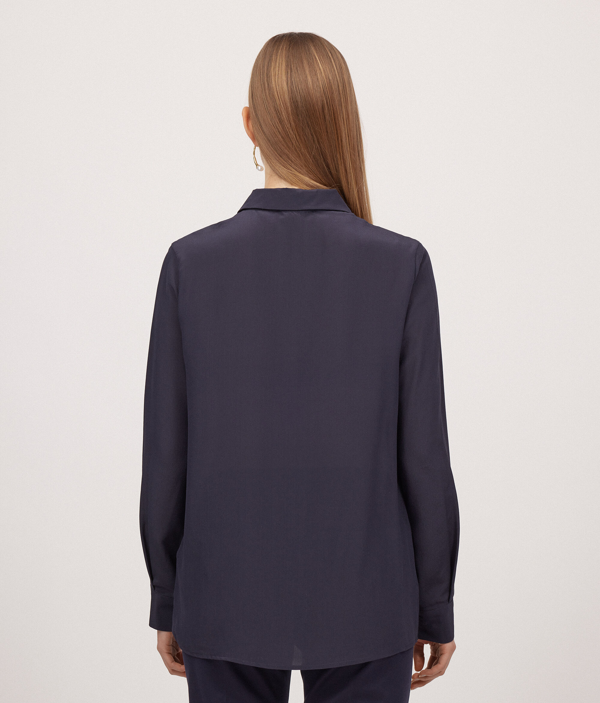 Silk Shirt with Collar