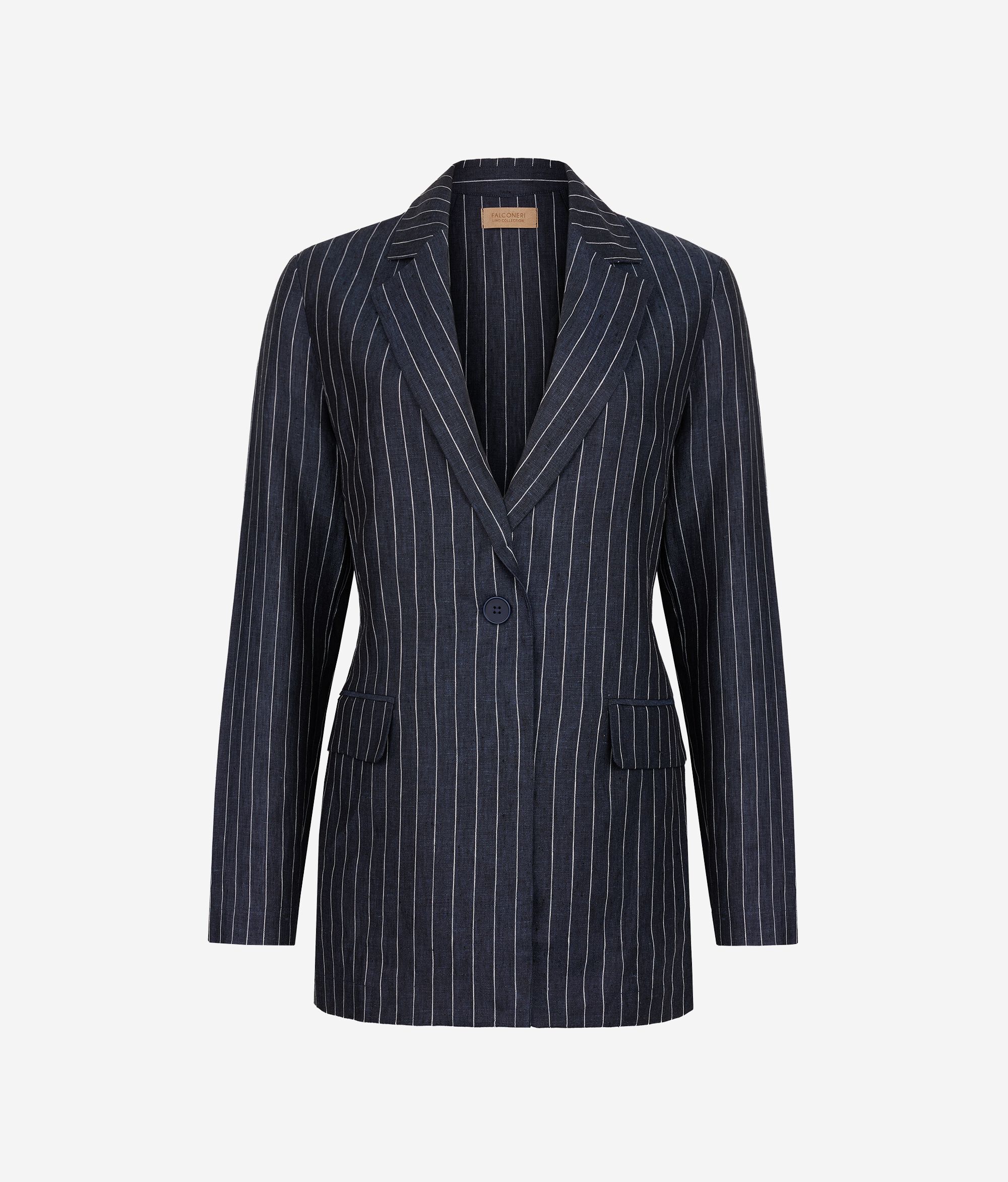 Pinstripe linen jacket