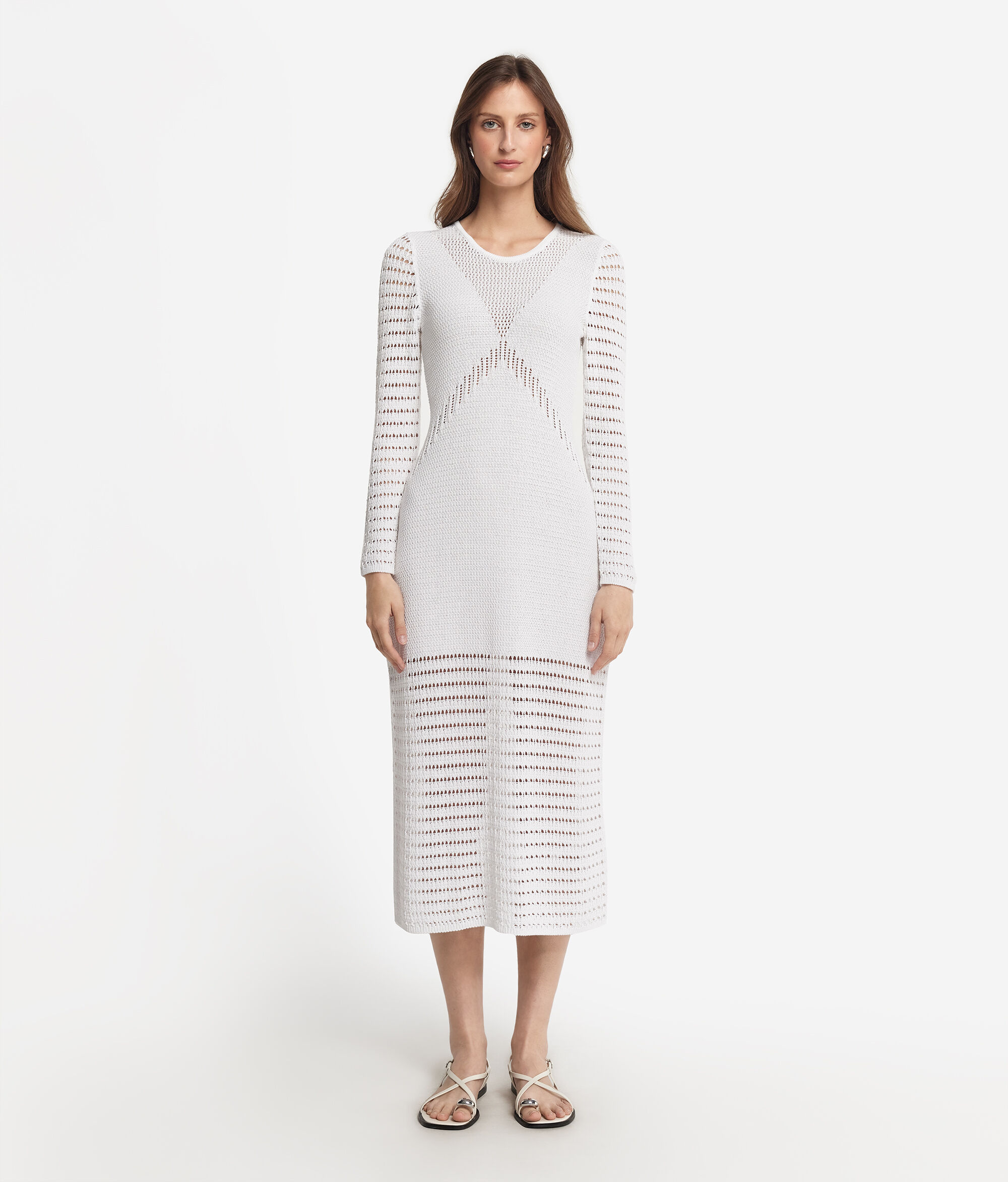 Kleid mit Perllochmuster