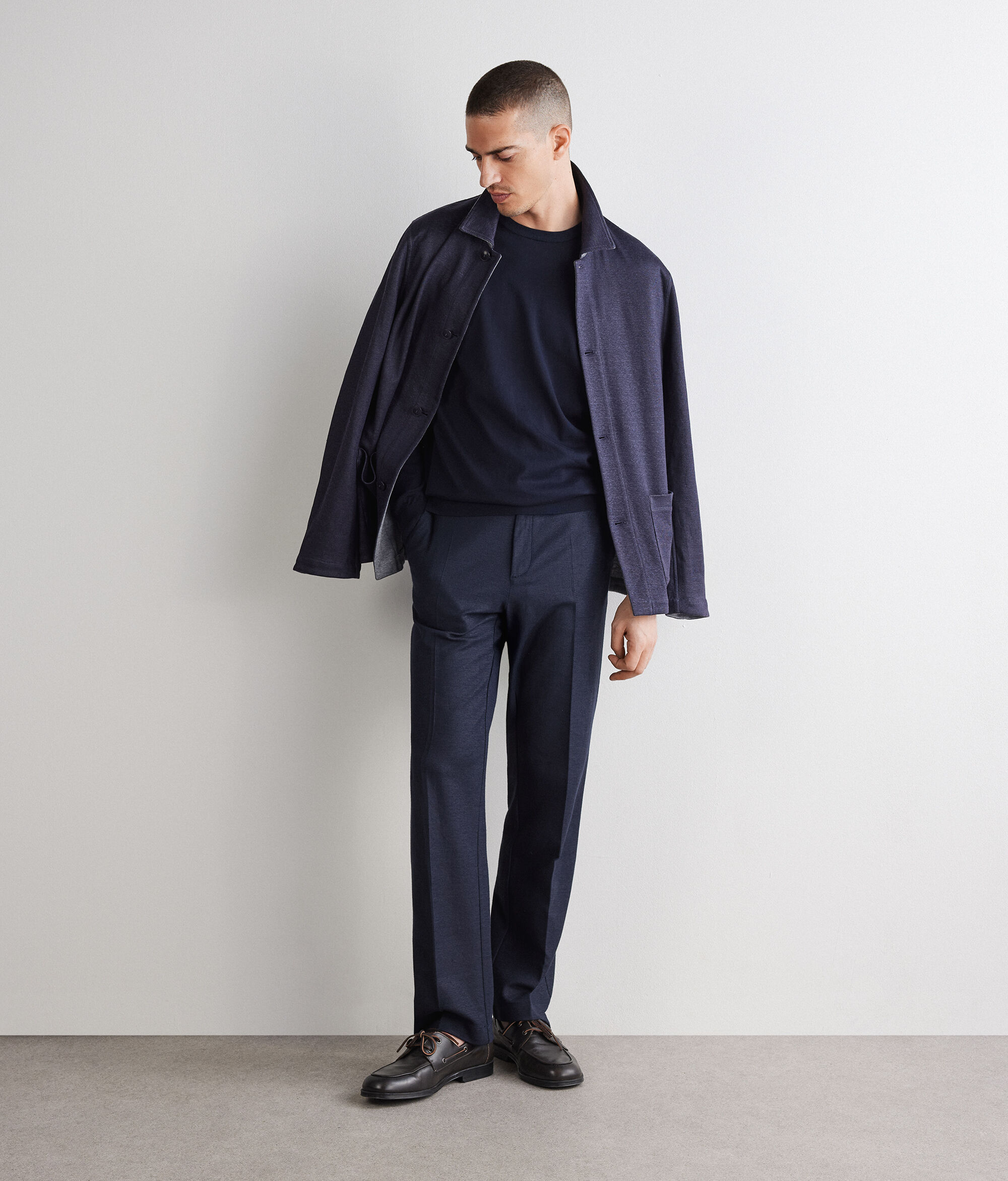 Μακρυμάνικη βαμβακερή μπλούζα με στρογγυλή λαιμόκοψη