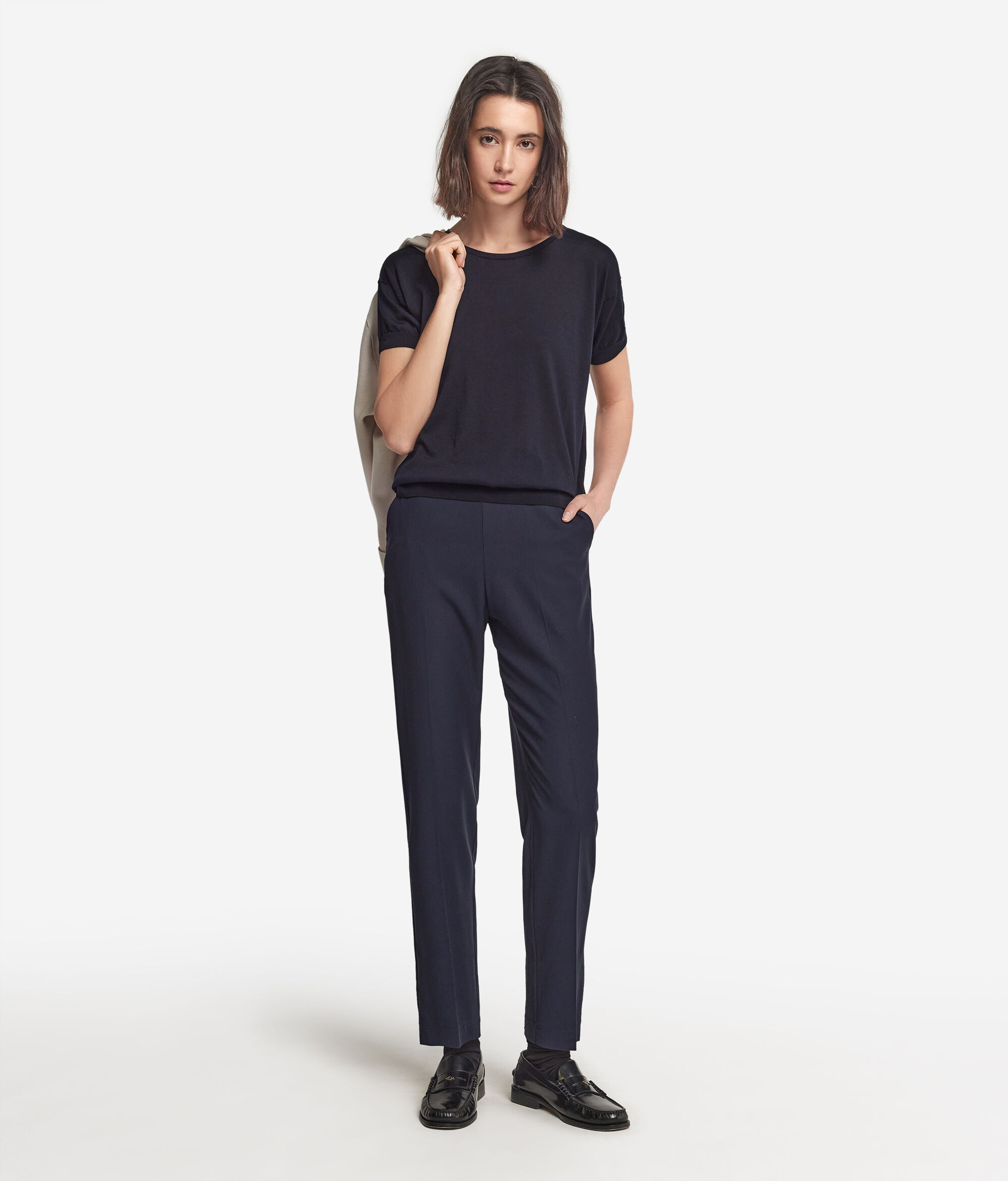 Maglia Girocollo in Seta e Cotone