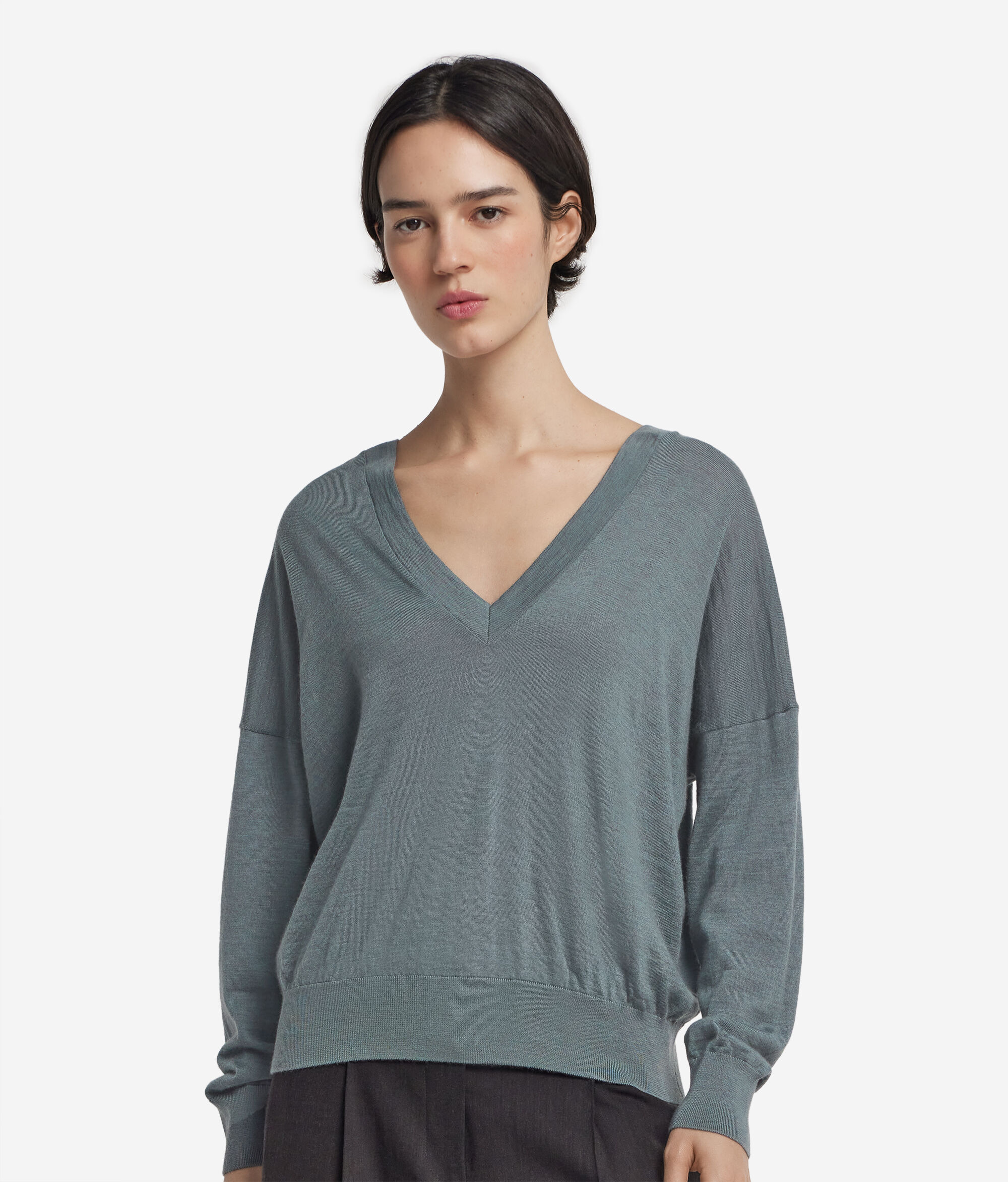 Ultrafine Cashmere Double V-Neck Jumper