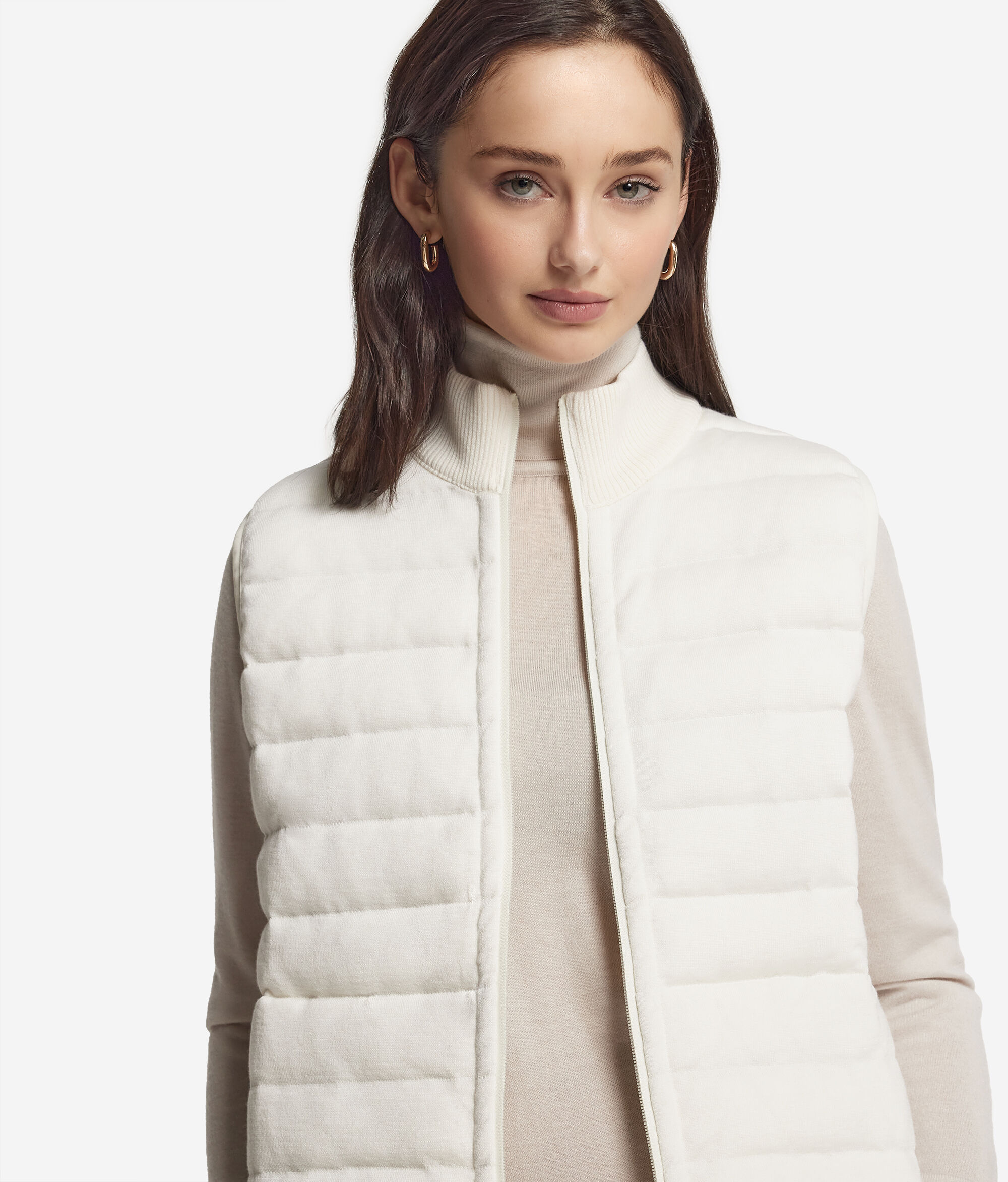 Armilla de plomes de cashmere reversible