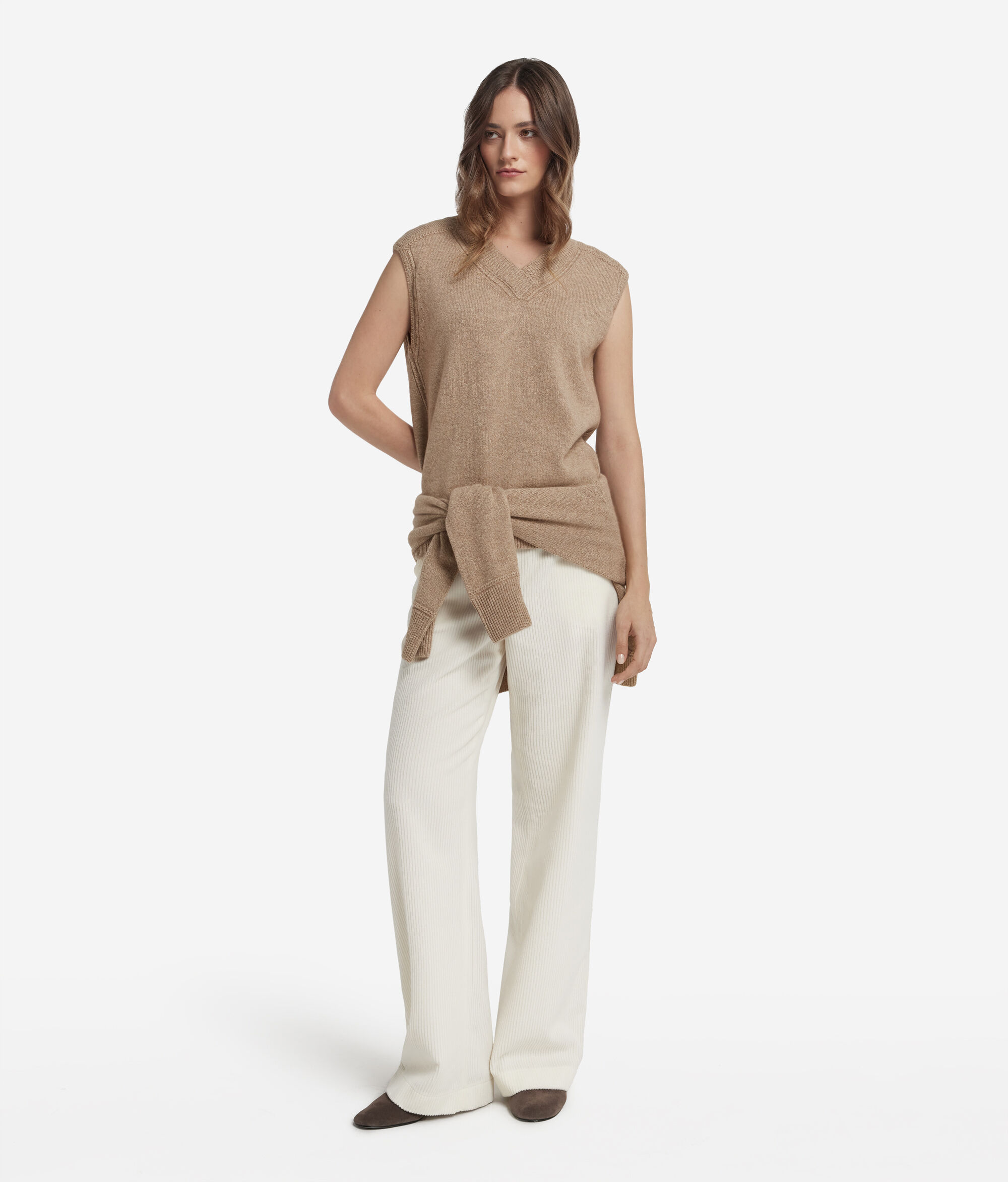 Ultrasoft Undyed Cashmere gilet