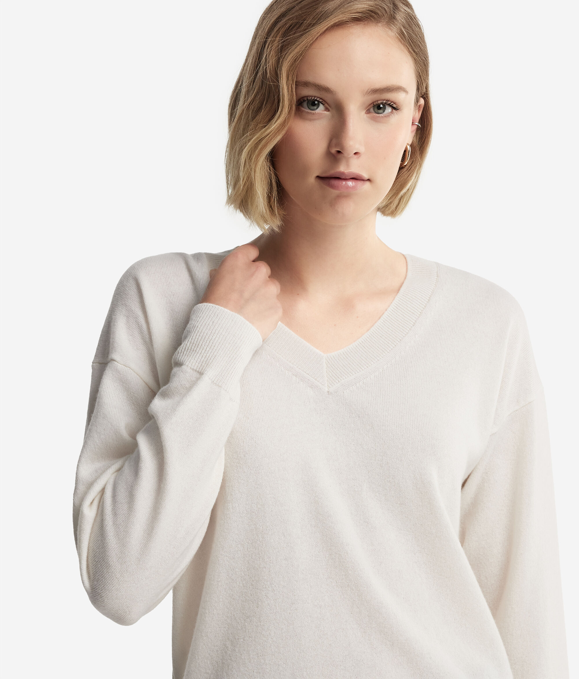 Pullover mit V-Ausschnitt aus Kaschmir Ultrasoft