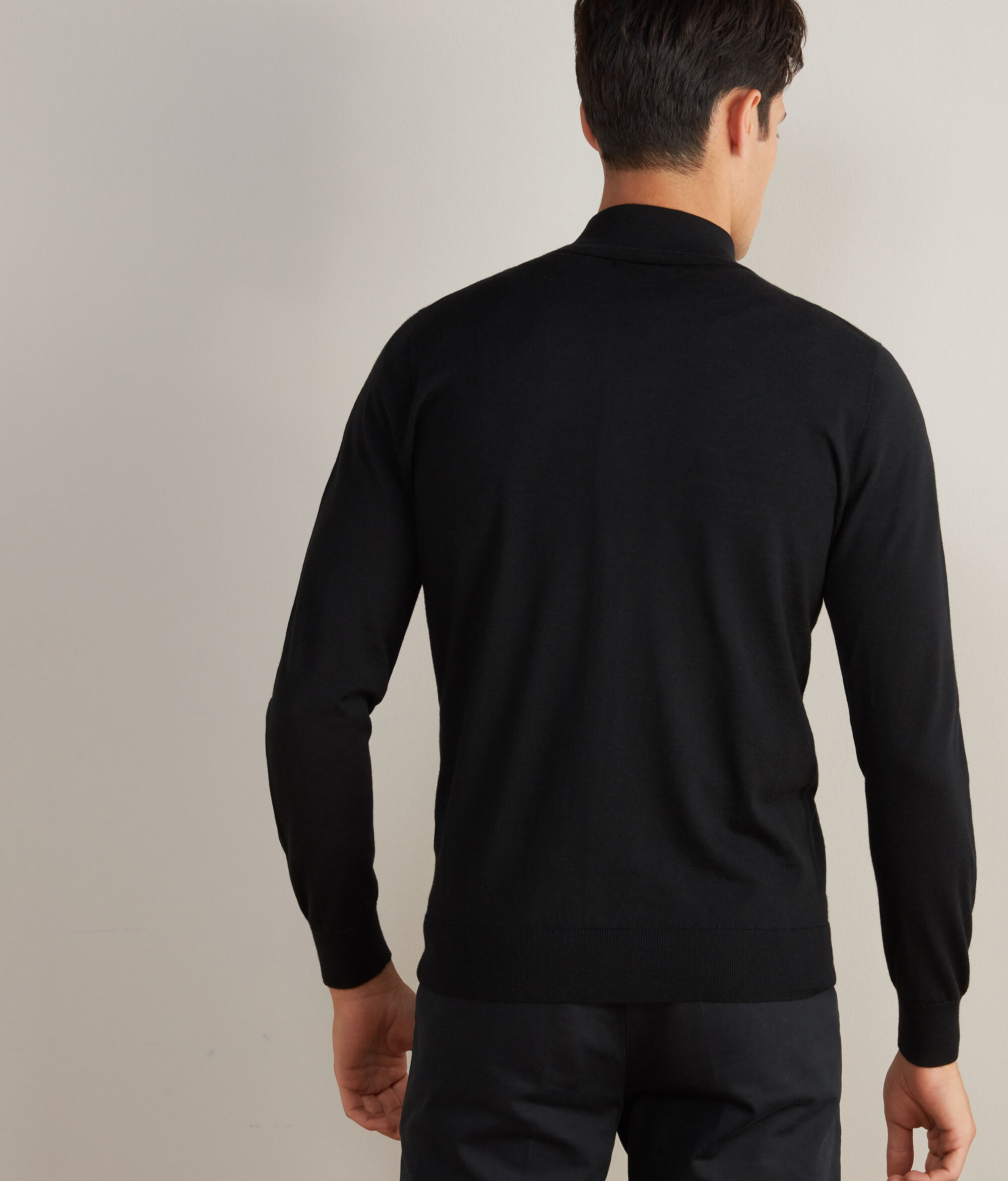 Cardigan con Zip in Cashmere