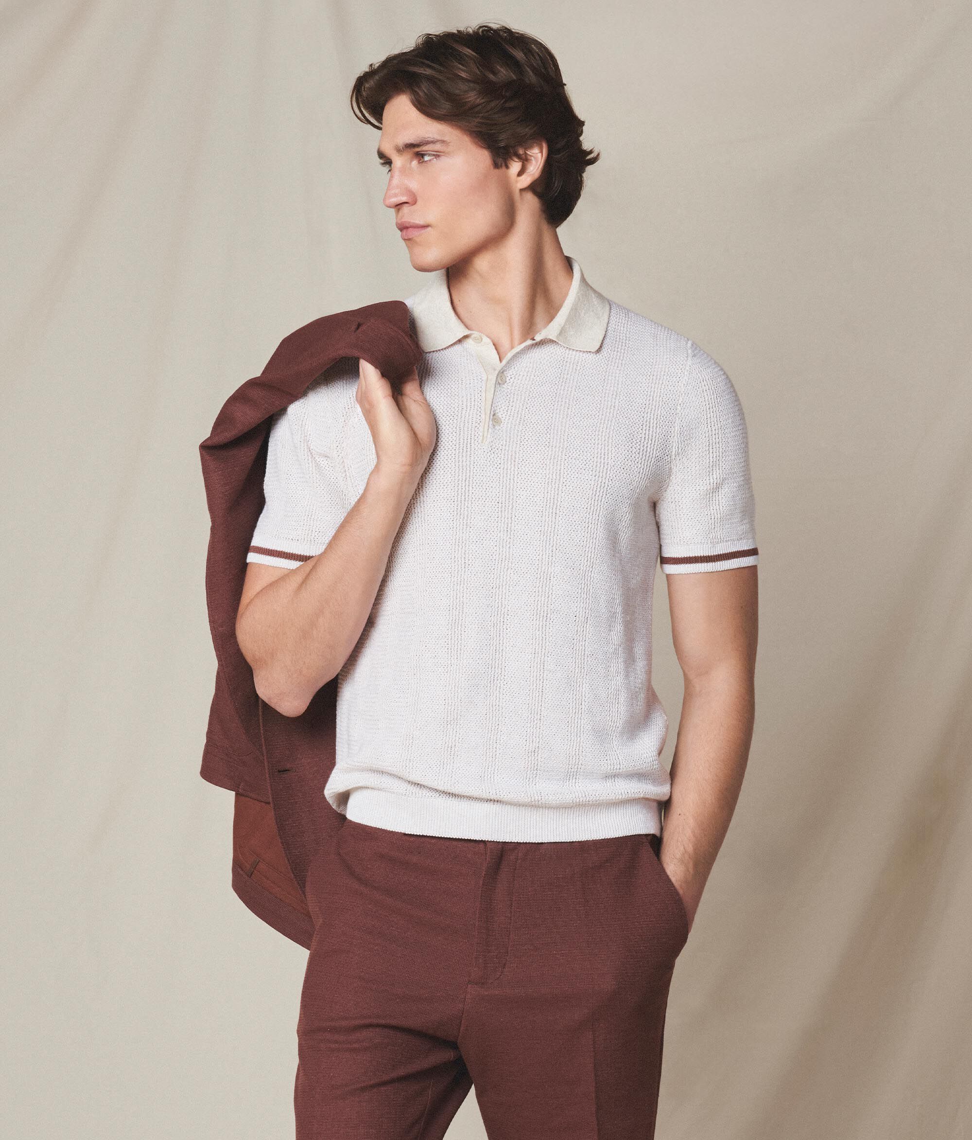 Polo riga a contrasto