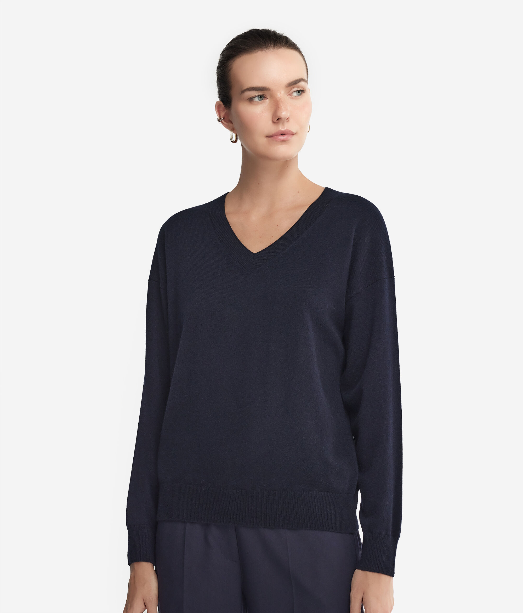 Μπλούζα από Ultrasoft Cashmere με Λαιμόκοψη V