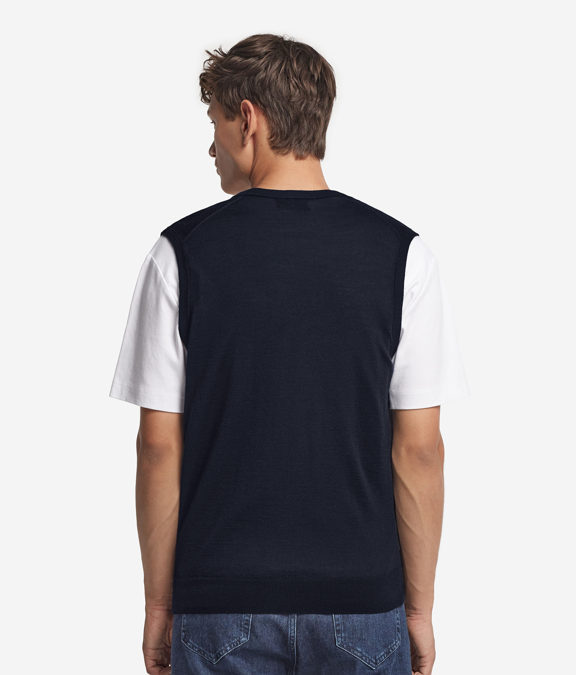 Gilet sans manches en cachemire ultra-fin