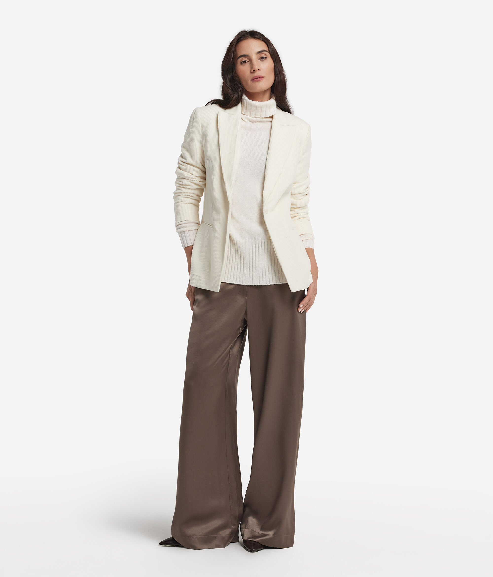 Blazer aus Woll- und Kaschmirsamt