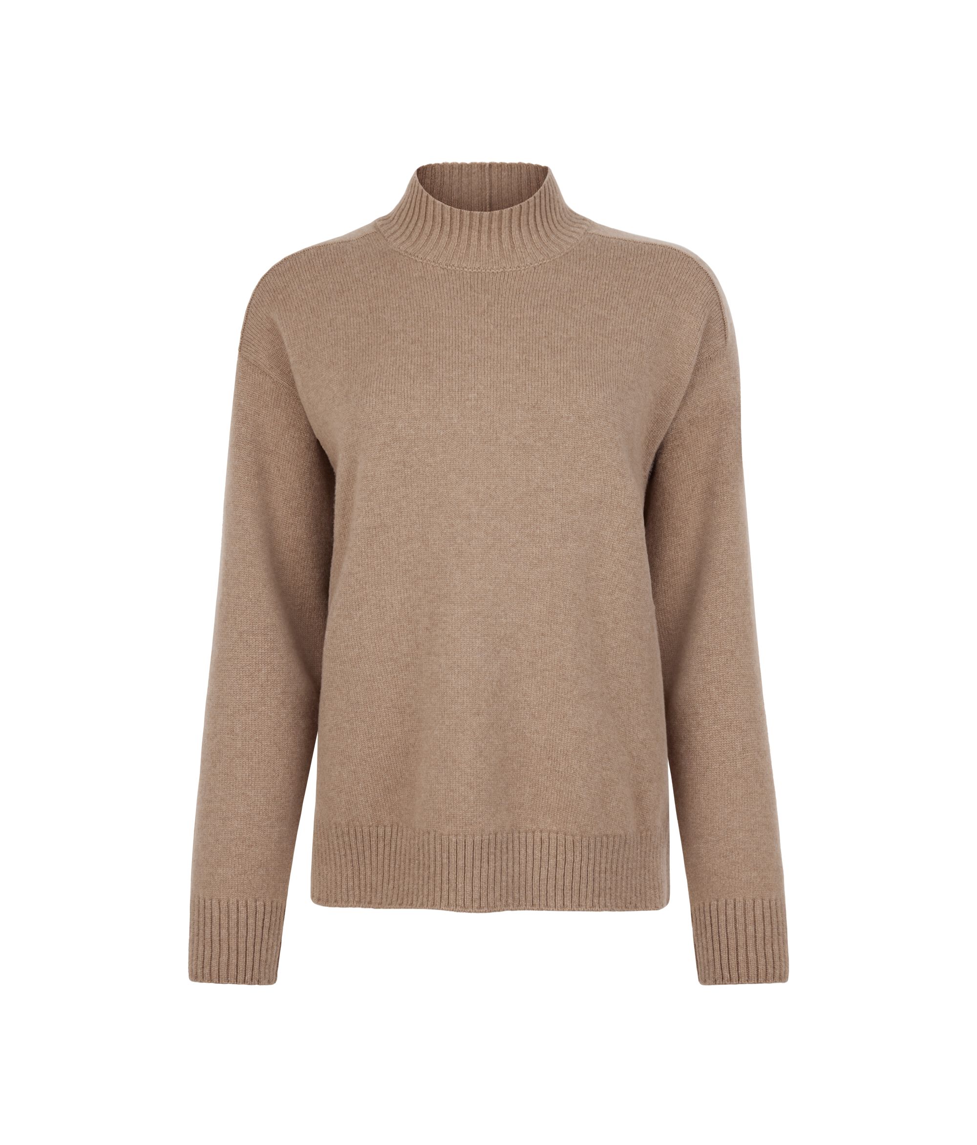 Stehkragenpullover aus Kaschmir Ultrasoft mit Sattelschulter
