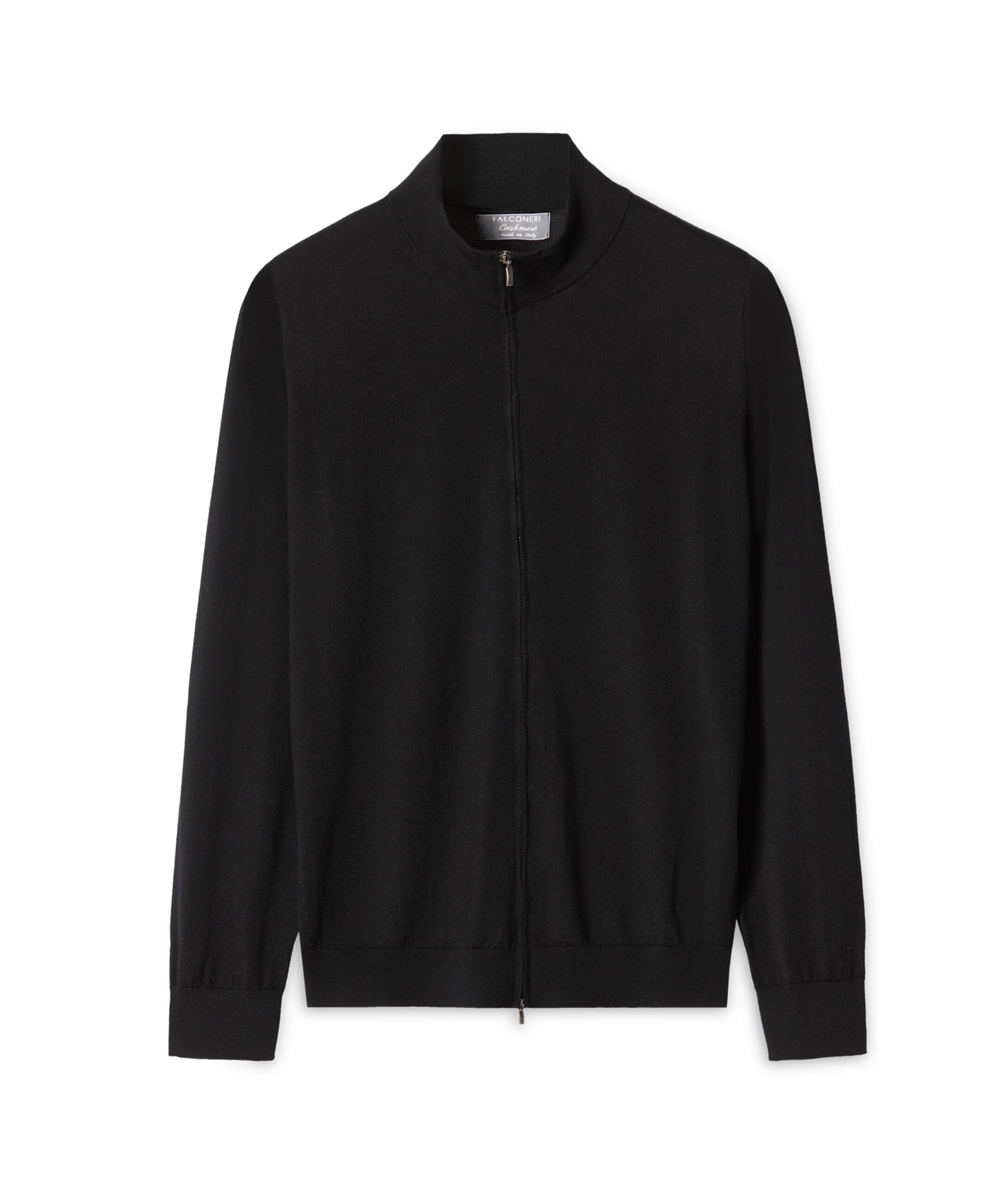Cardigan con Zip in Cashmere