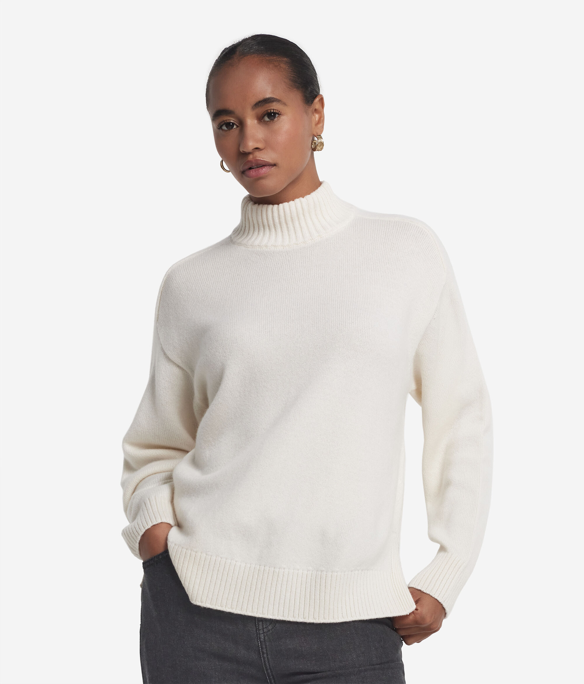 Dolcevita con spalla martello in Cashmere Ultrasoft