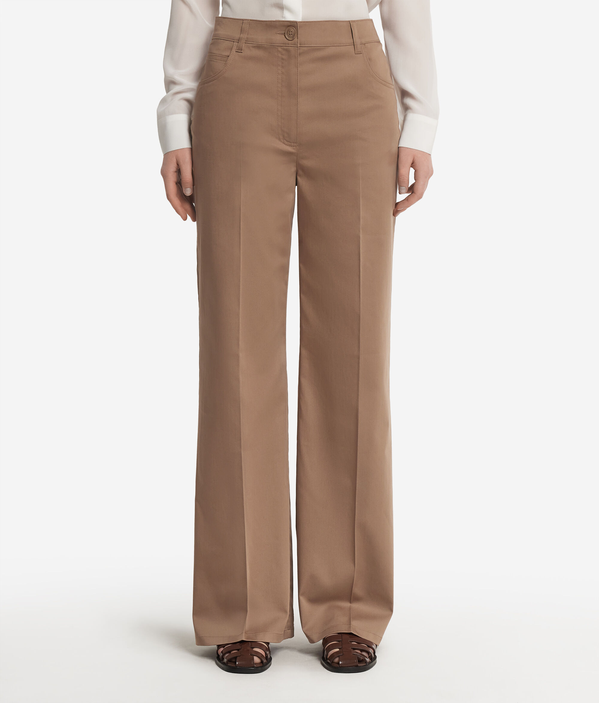 Palazzo Trousers in Cotton