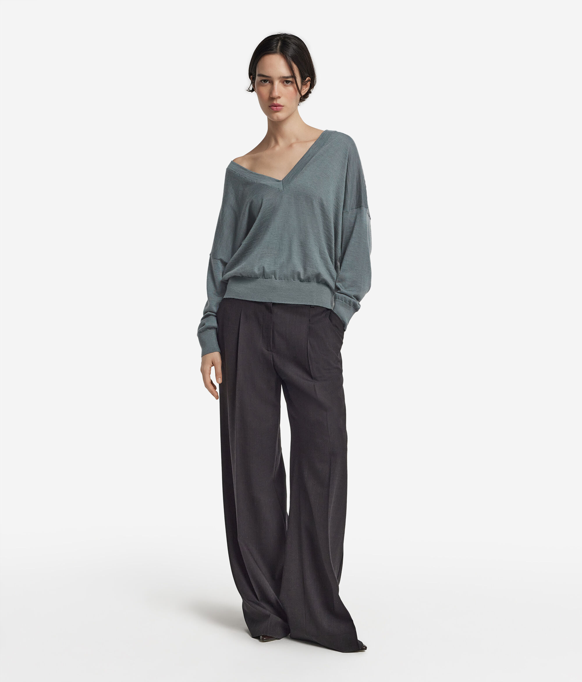 Ultrafine Cashmere Double V-Neck Jumper