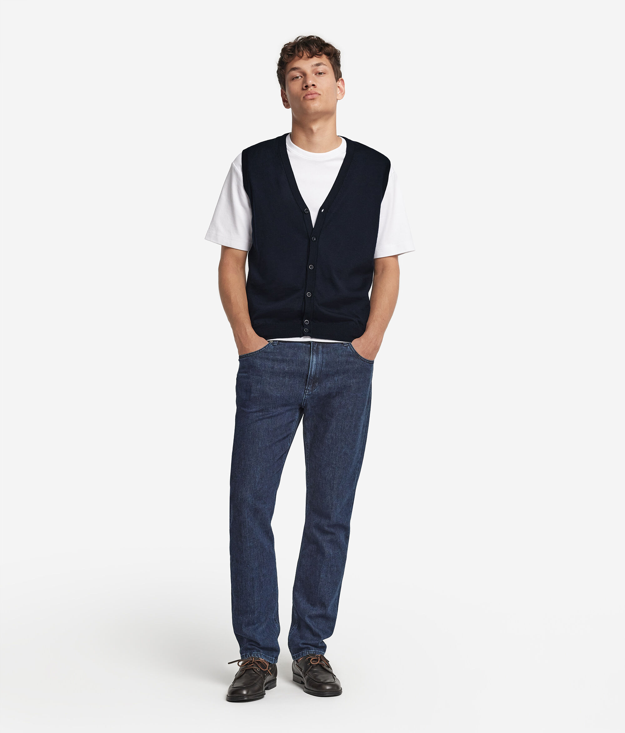Gilet sans manches en cachemire ultra-fin