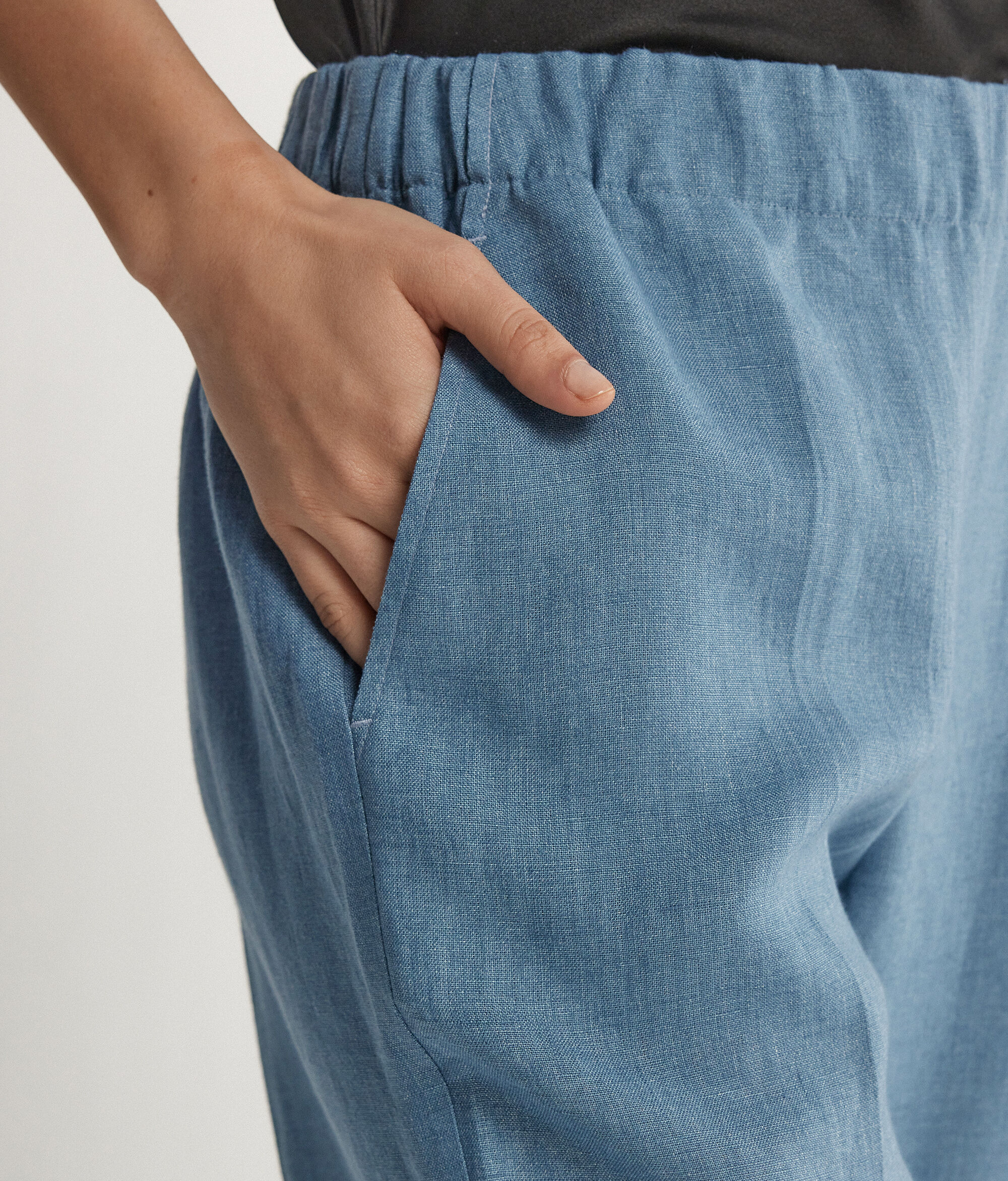 Linen Cigarette Pants