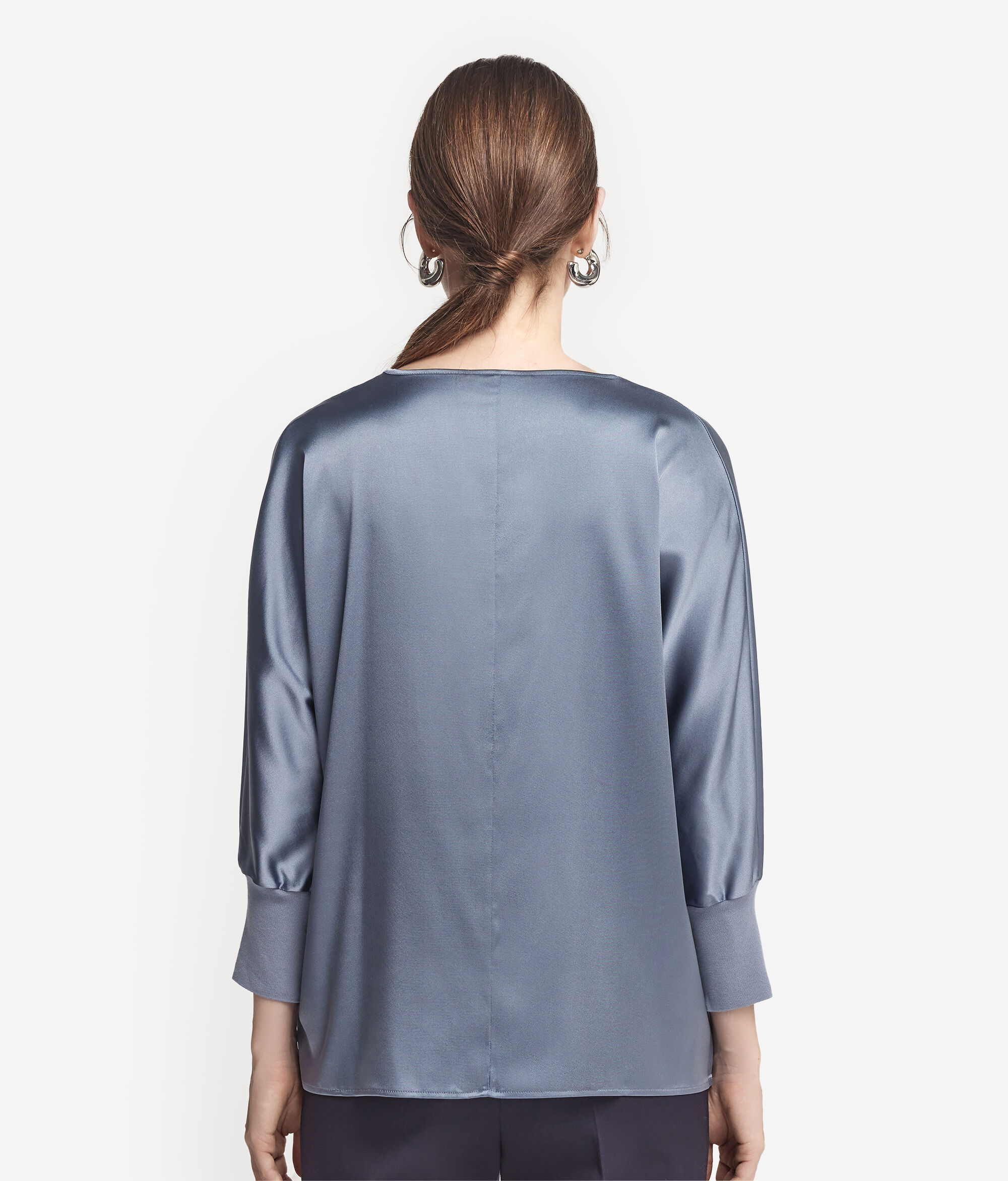 Blusa Scollo a V in Seta