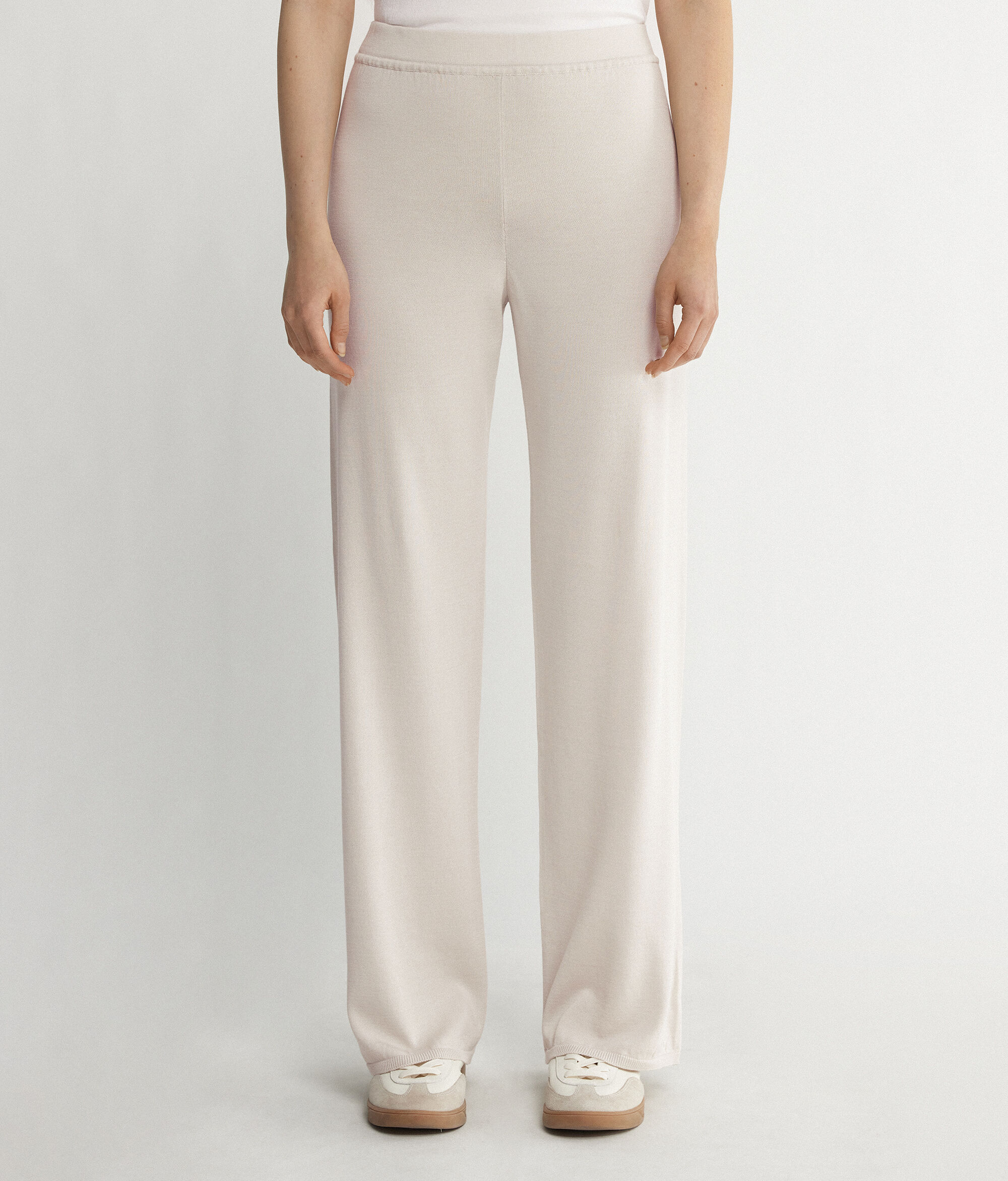 Silk and Cotton Palazzo Trousers