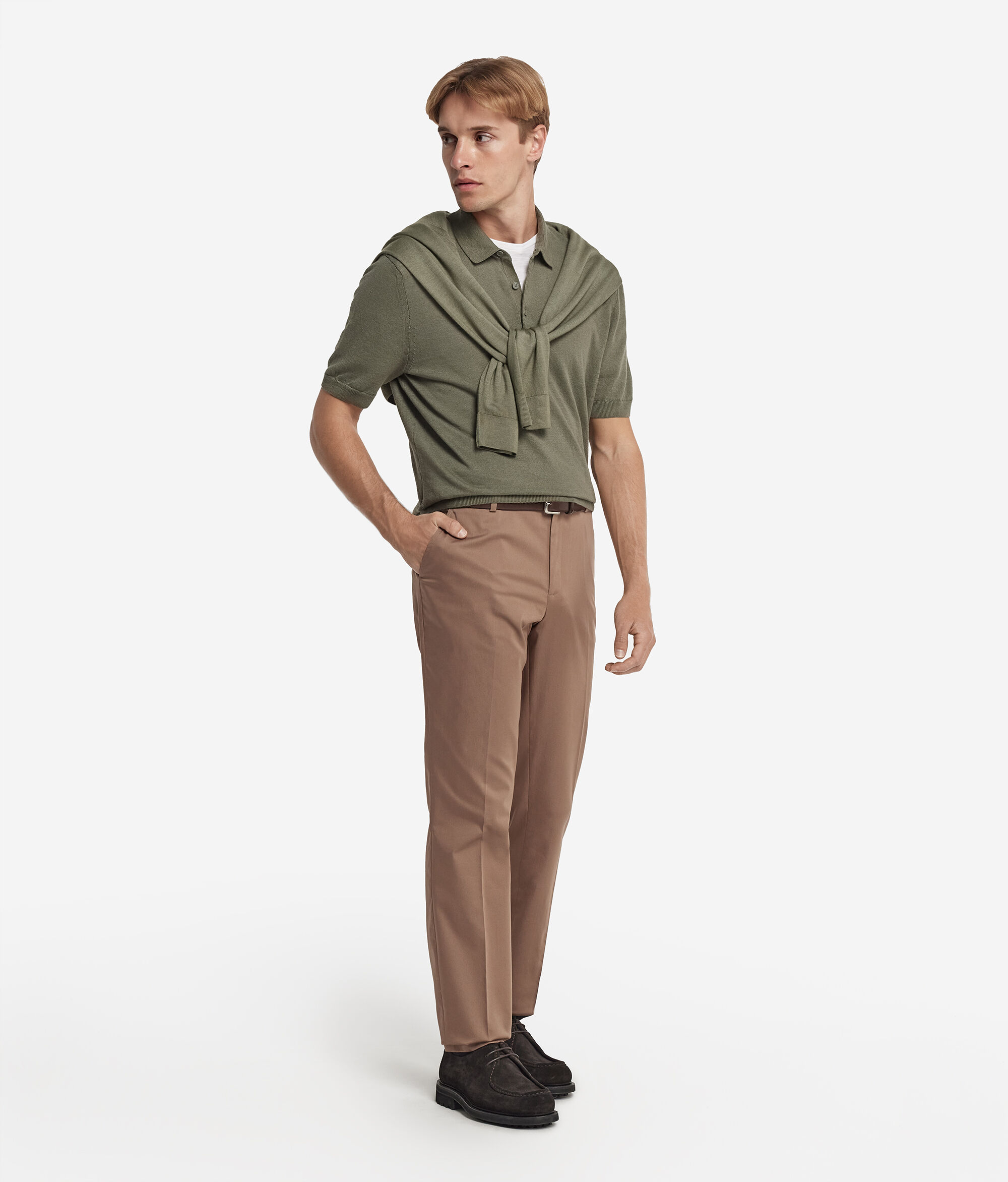 Polo Maniche Corte in Lino Cotone