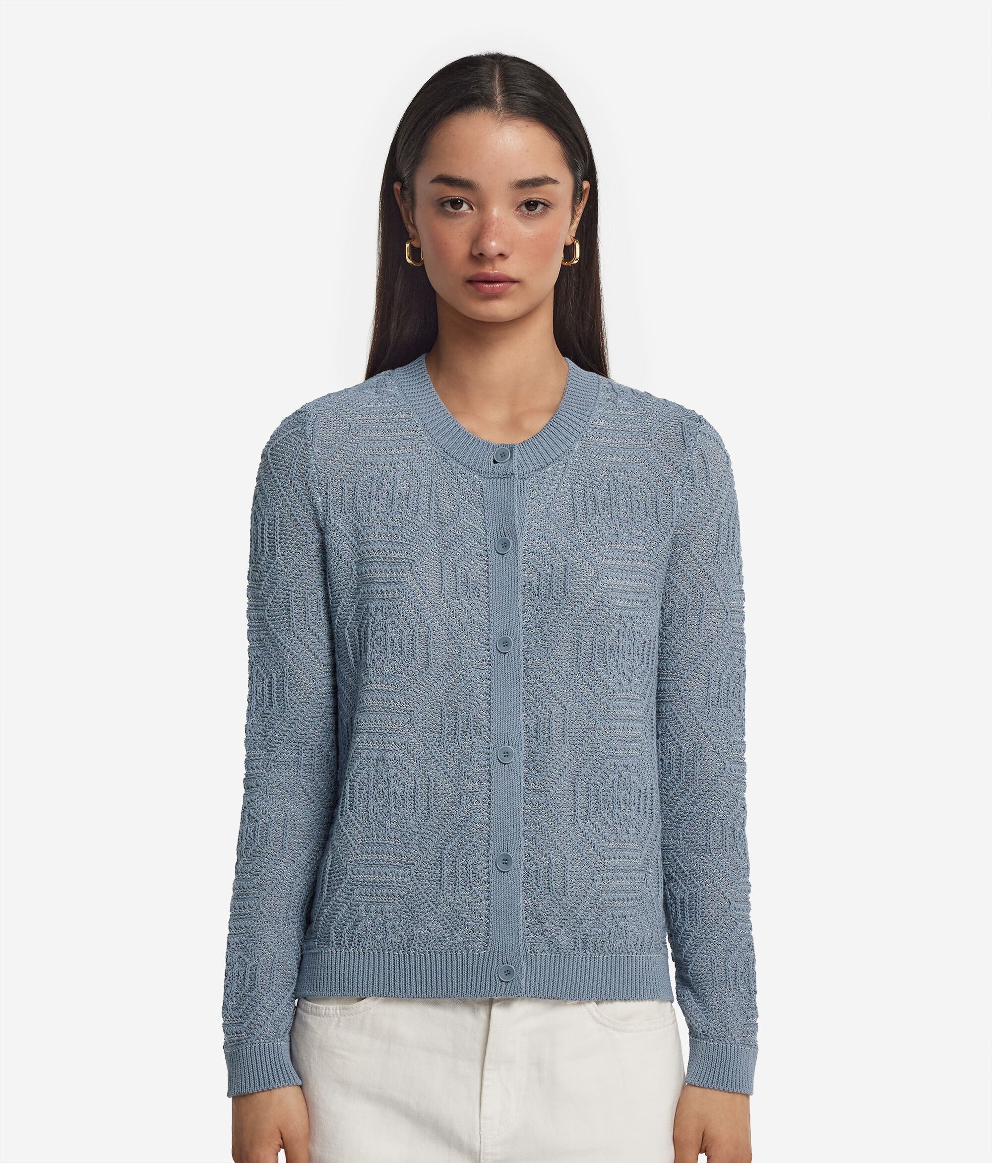 Cardigan mit geometrischem Design