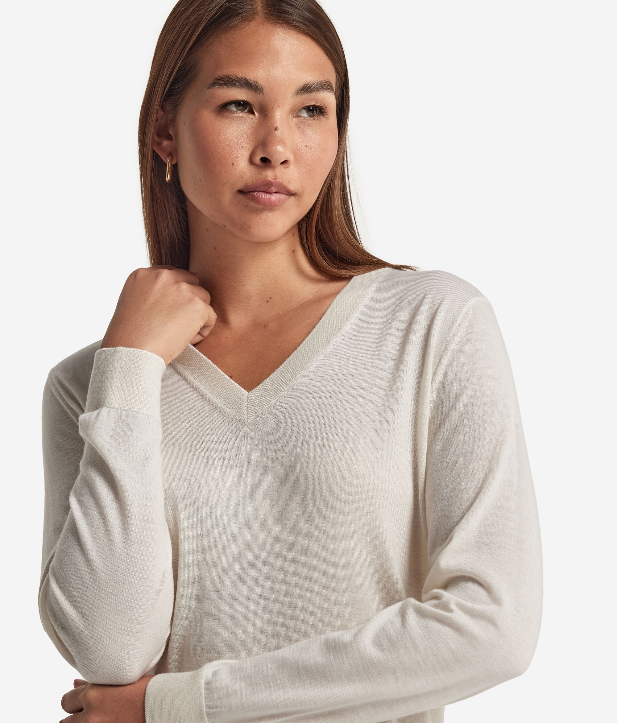 Maglia con Scollo a V in Cashmere Ultrafine