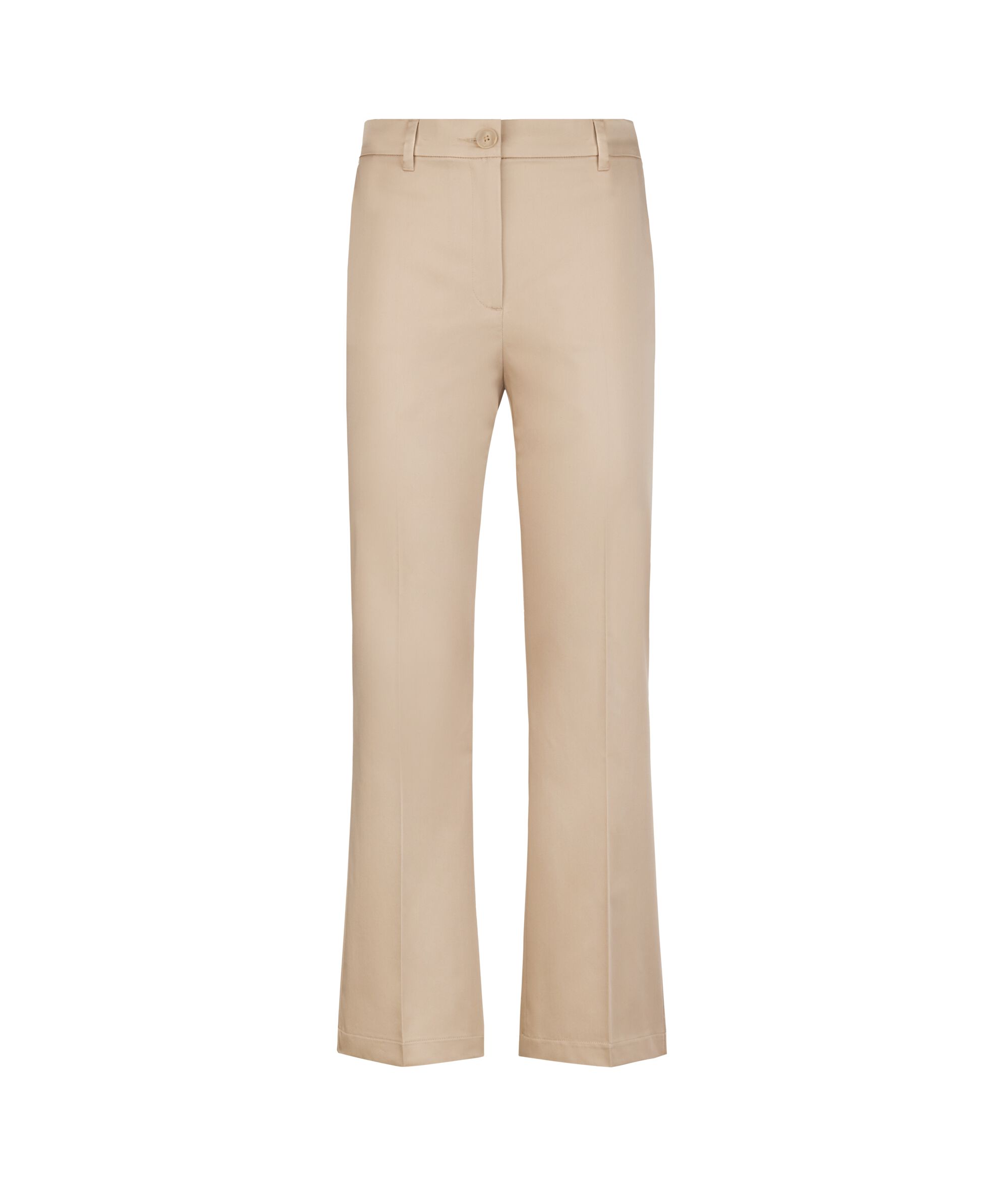 Cotton Fabric Flared Pants_9237