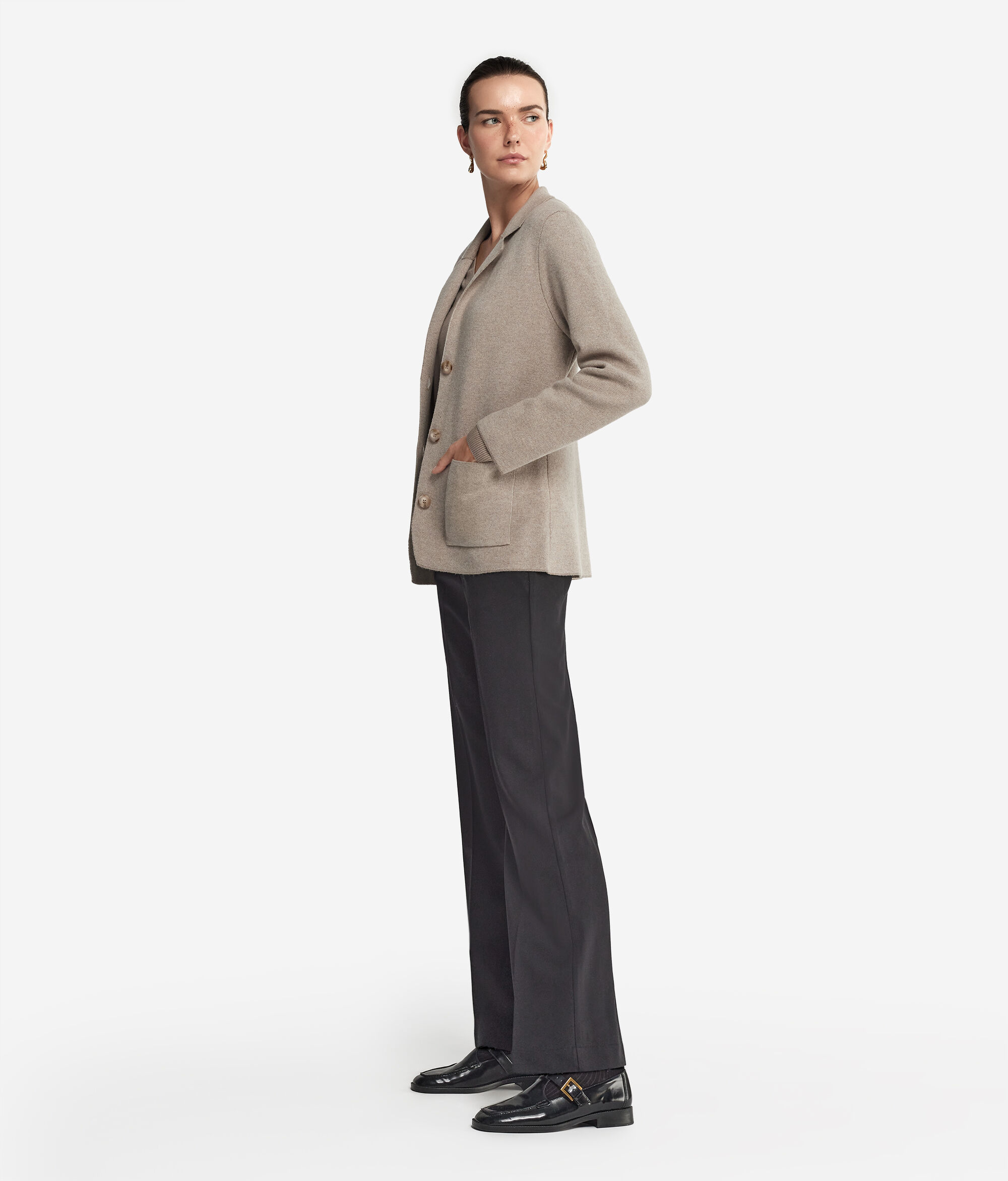Tweedblazer aus Wolle