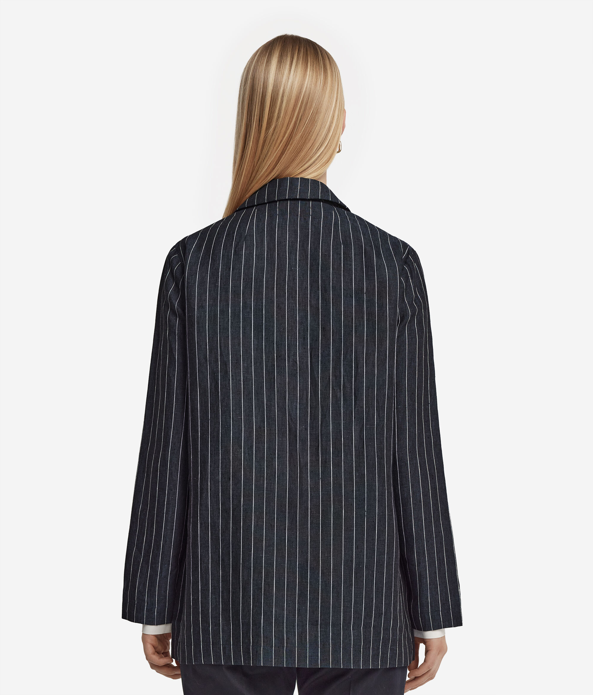 Pinstripe linen jacket