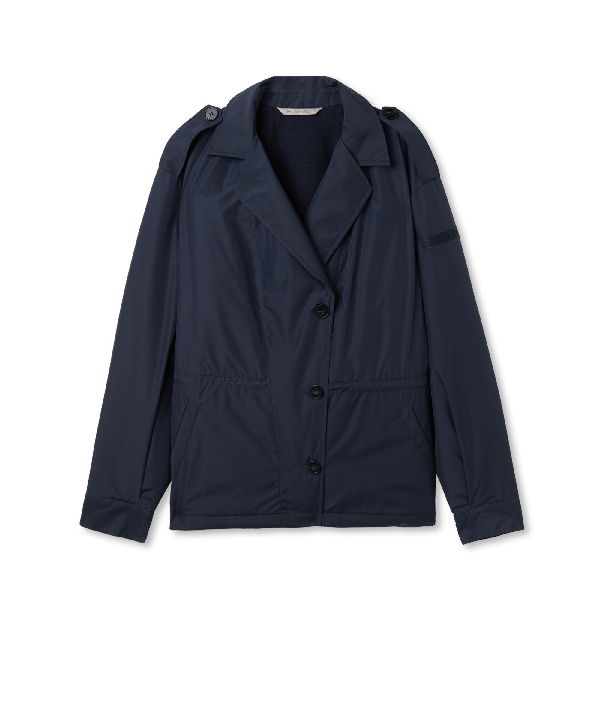 Gavardina curta amb interior de Cashmere Colore Blau