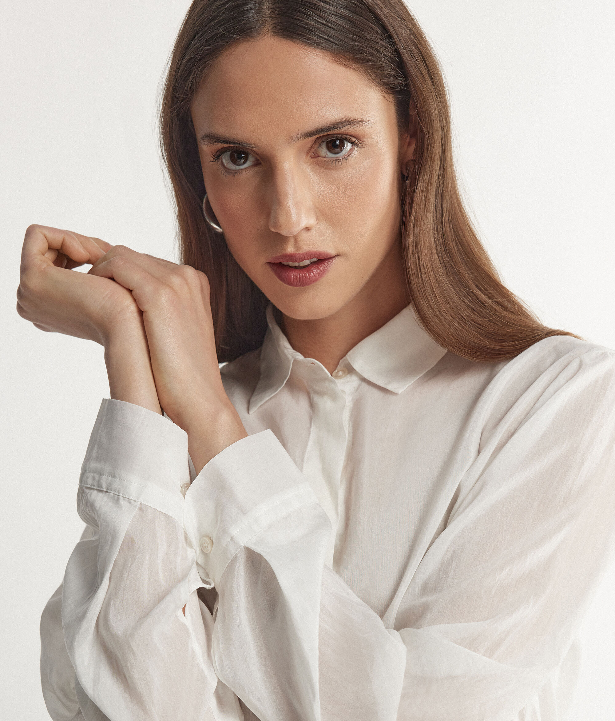 Camicia Colletto Mussola in Cotone e Seta