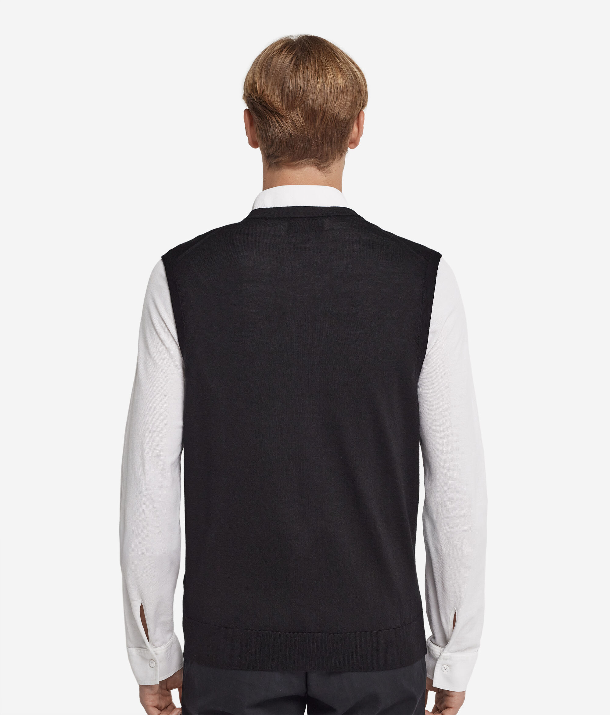 Pull sans manches homme en cachemire ultra-fin