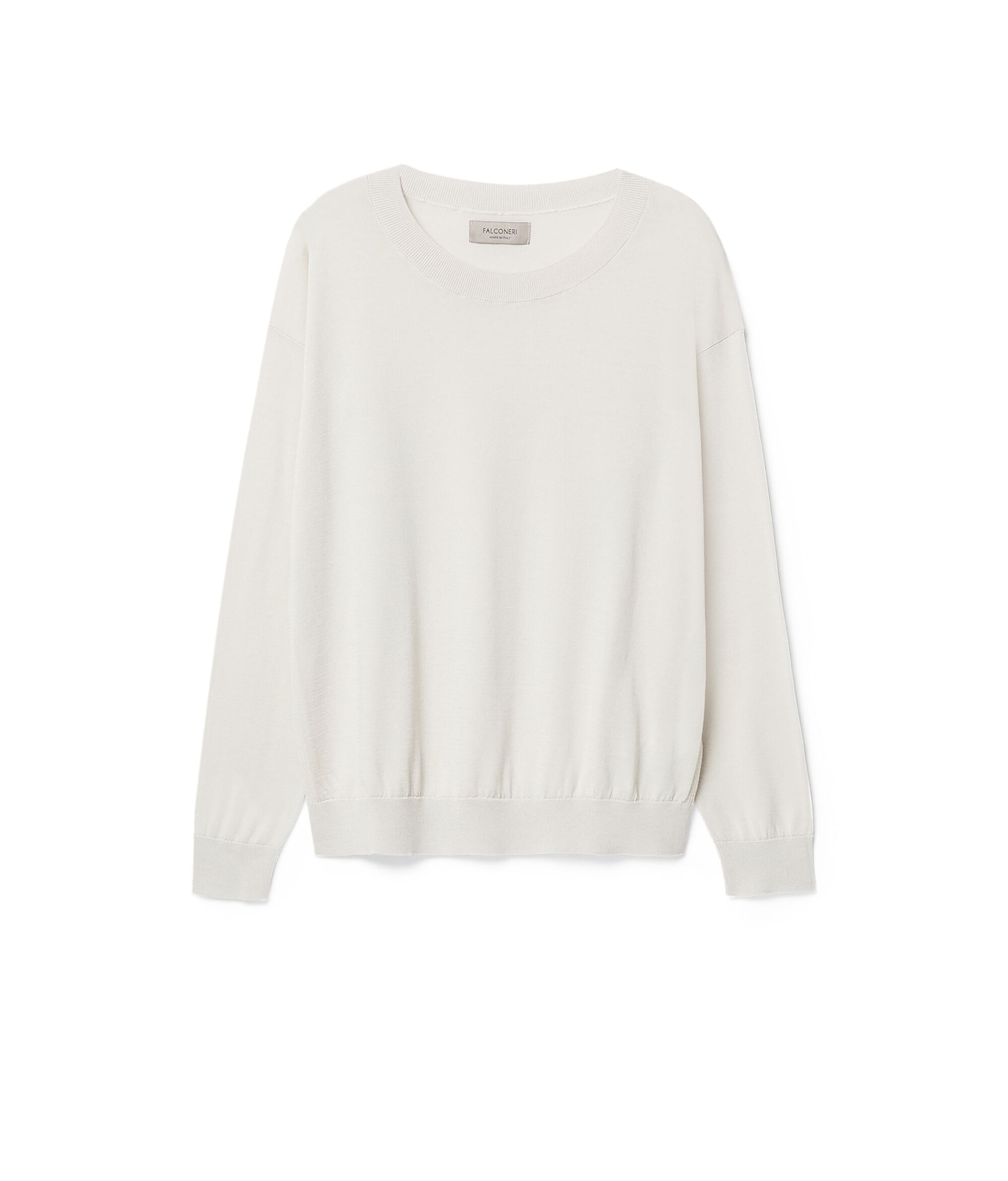 Silk and Cotton Round-Neck Jumper
