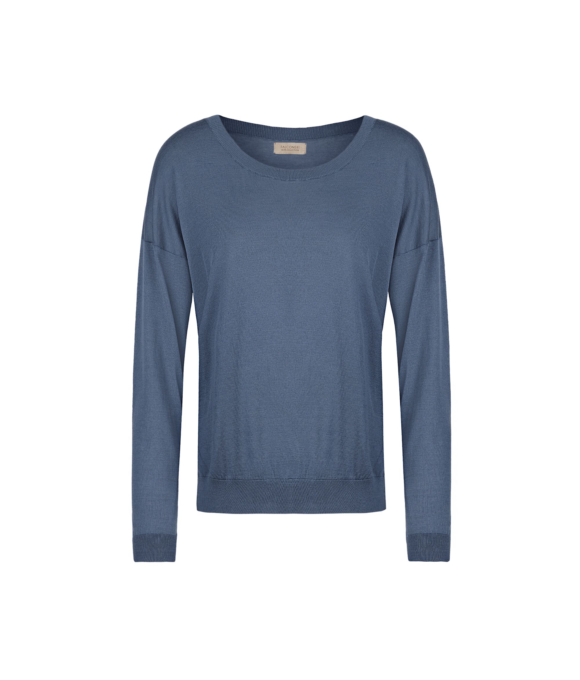 Silk and Cotton Round-Neck Jumper