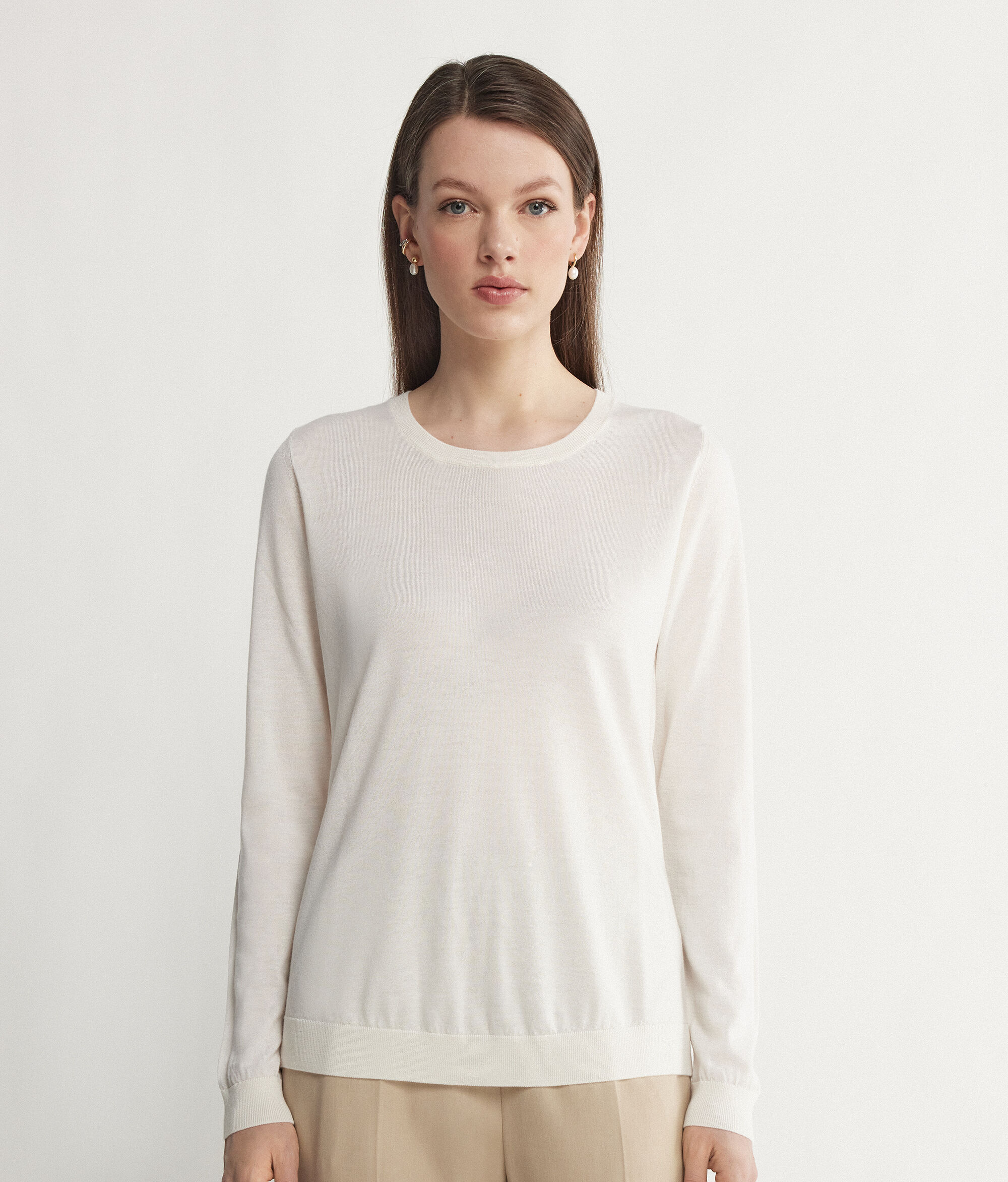 Round-Neck Ultrafine Cashmere Jumper